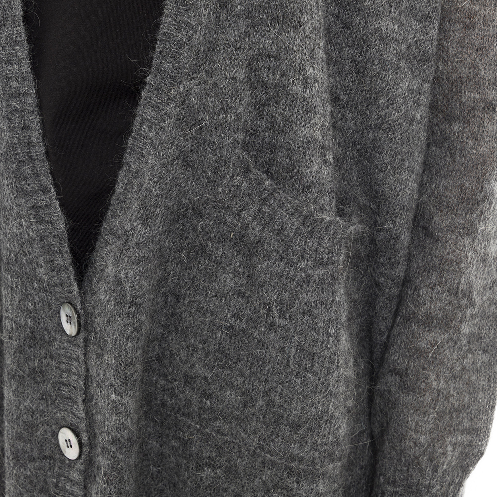 Maxi cardigan grigio scuro melange Liu Jo vista3