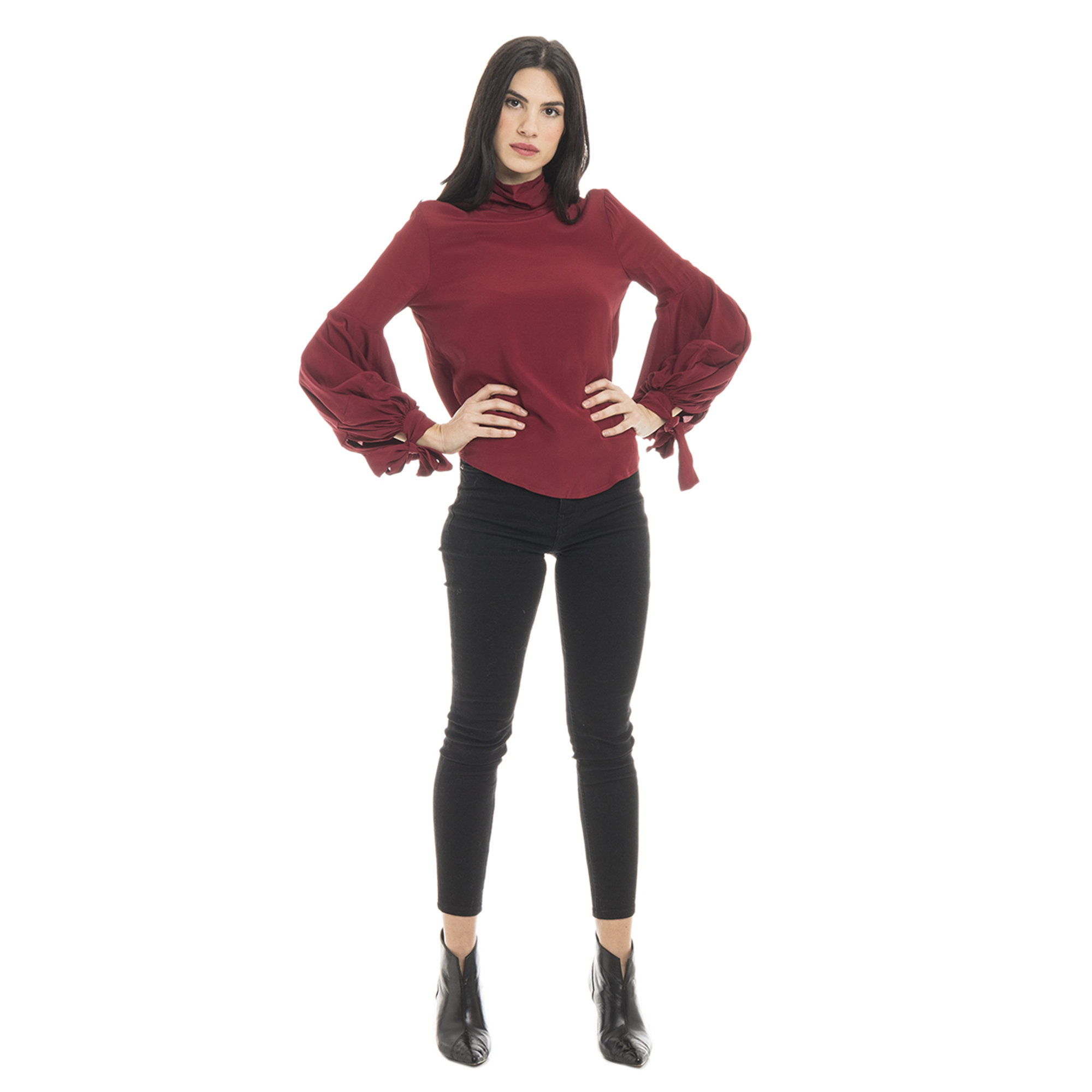 Blusa con maniche ampie bordeaux Liu Jo vista1