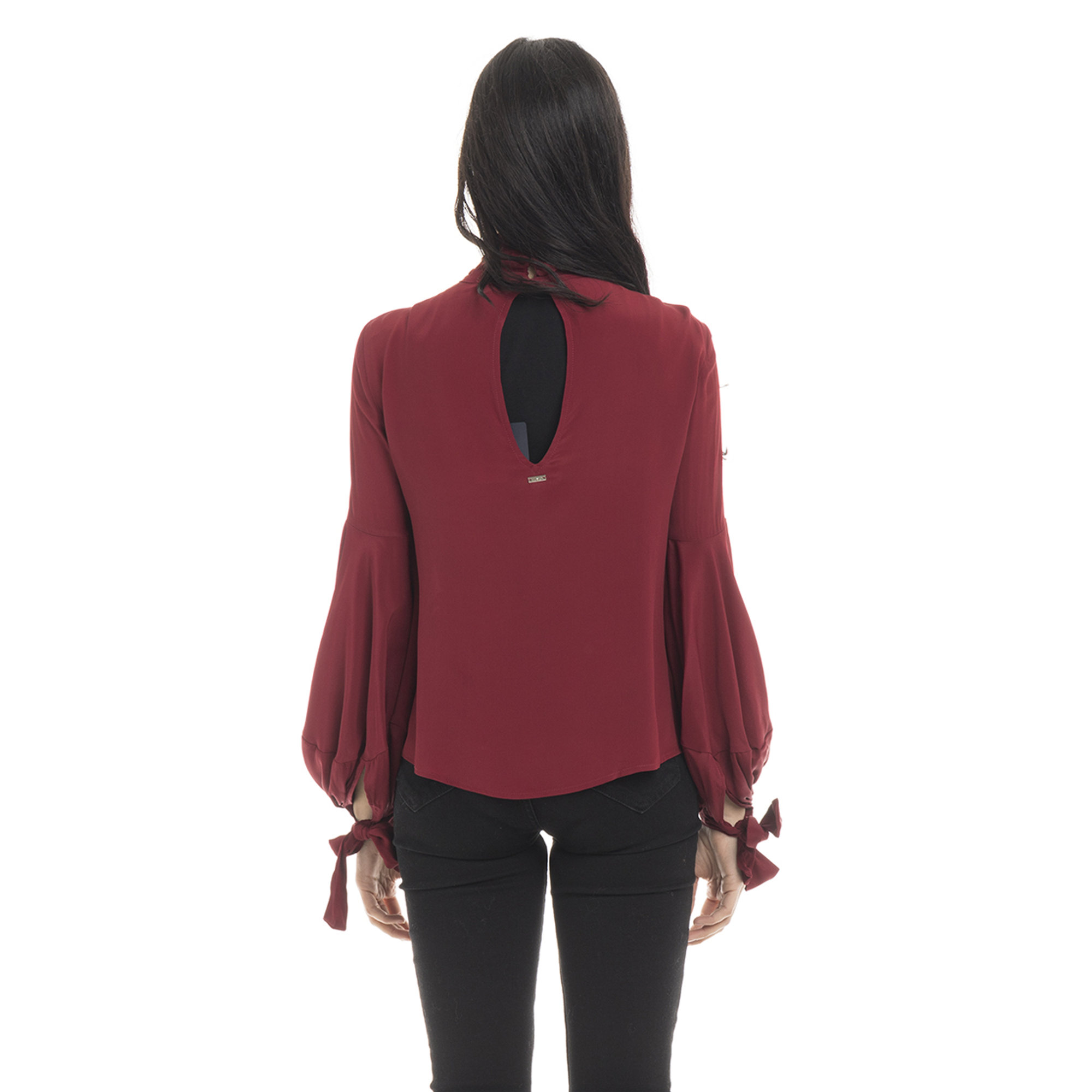 Blusa con maniche ampie bordeaux Liu Jo vista2