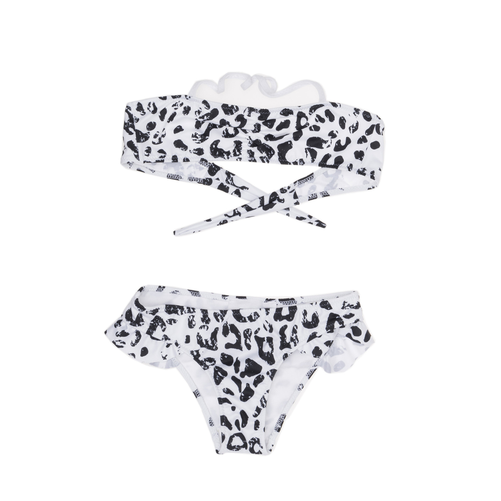 Bikini bimba macaulato bianco e nero DOUUOD vista0