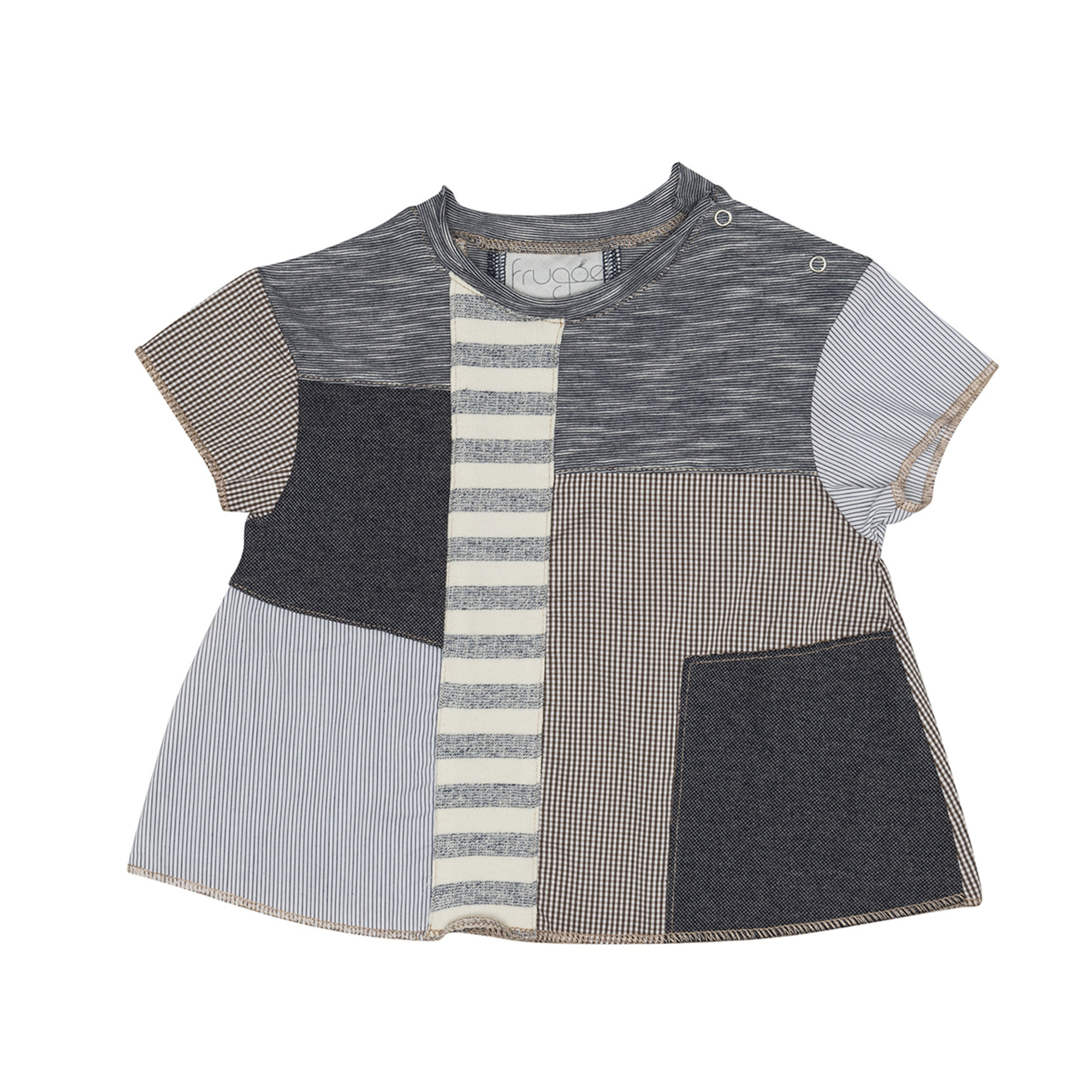 T-shirt patchwork multicolor FRUGOO vista0