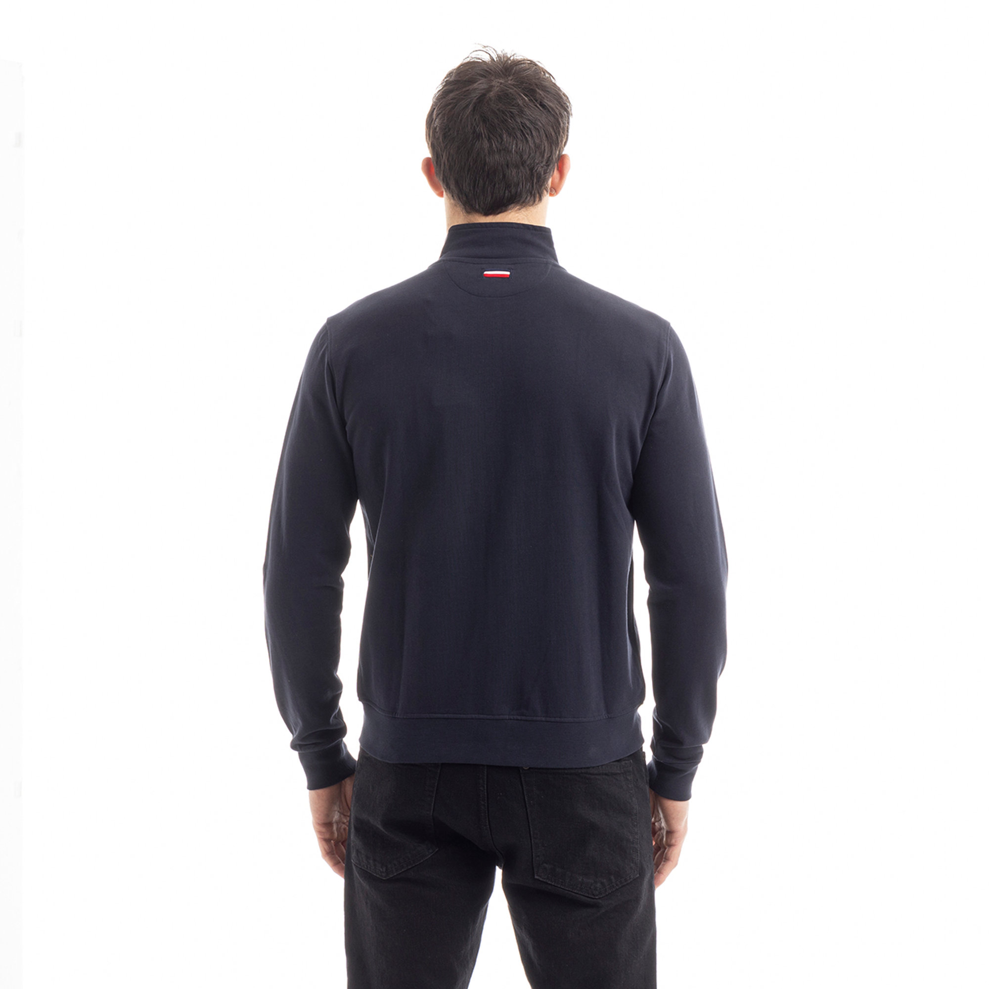Felpa con collo alto blu notte U.S. Polo  vista2
