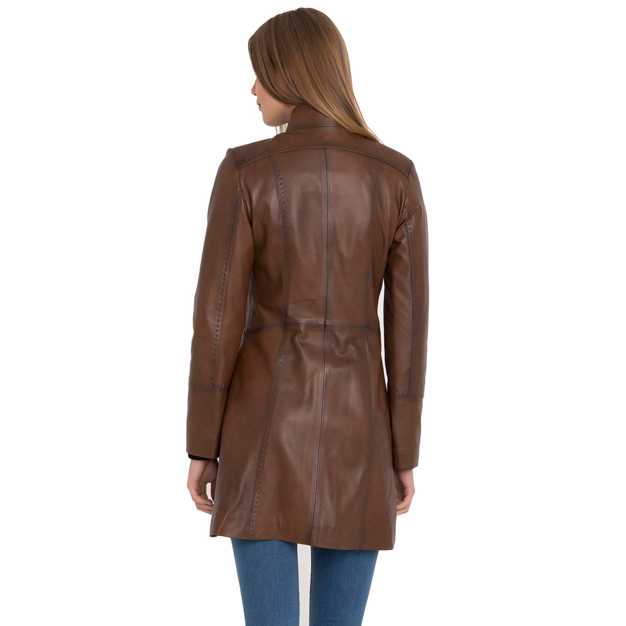 Cappotto svasato marrone Iparelde vista2