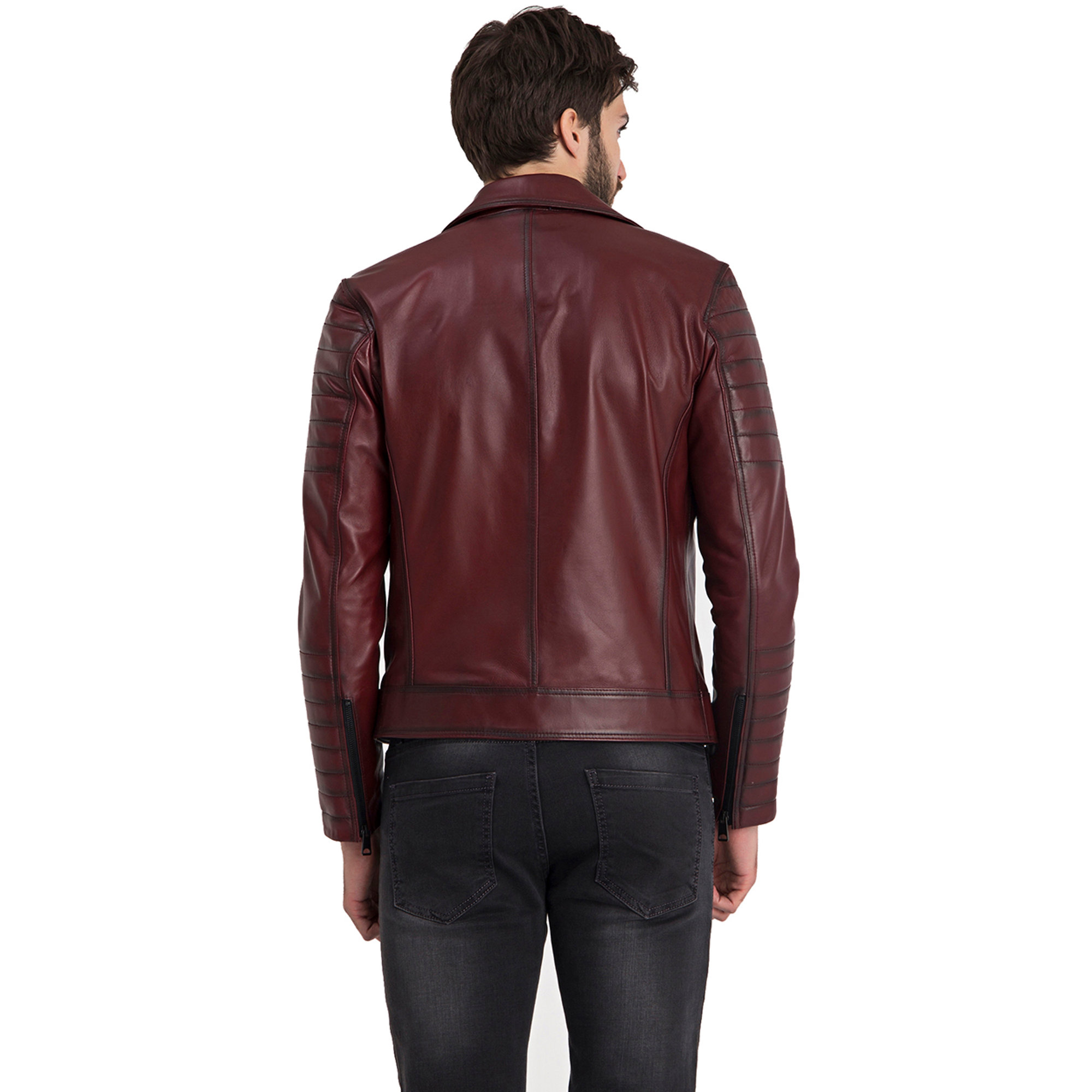 Giubbotto biker bordeaux Iparelde vista1