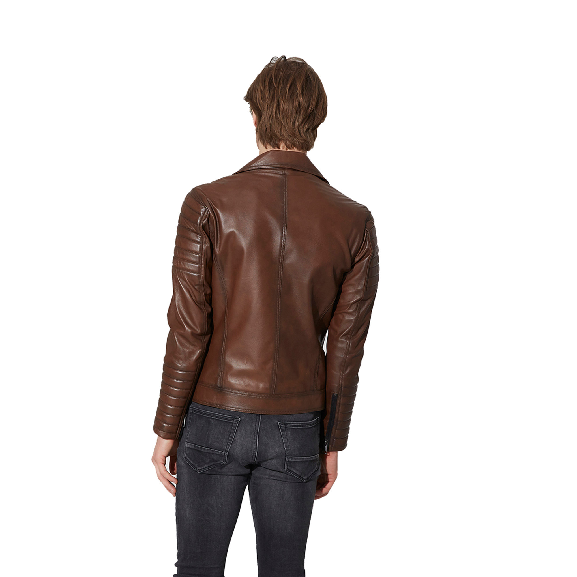 Giubbotto biker marrone Iparelde vista1