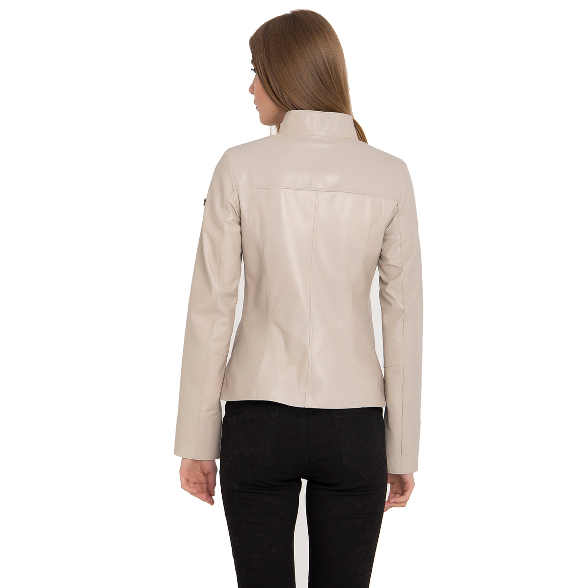 Giacca con dettaglio tasca laterale beige Iparelde vista1
