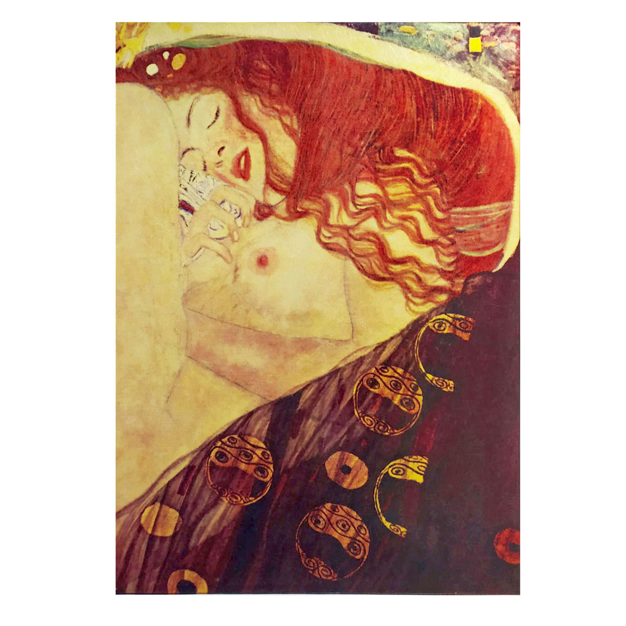 OPERE D'ARTE SU VETRO - Quadro con lavorazione in foglia dorata - Klimt&nbsp;Danae Florence Glass vista0