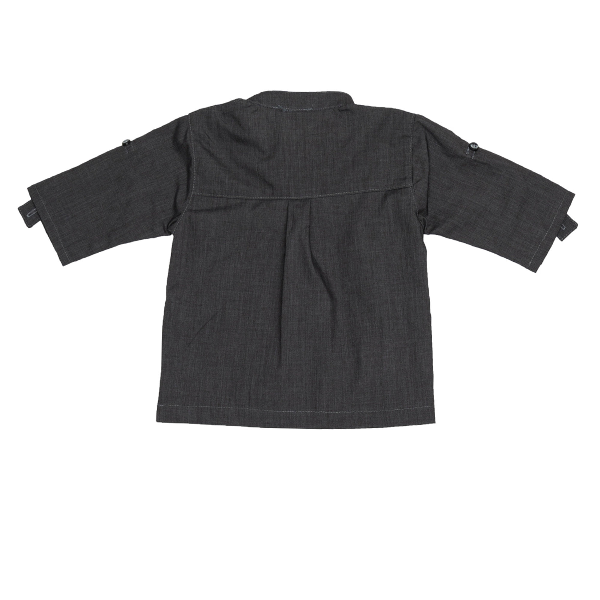 Camicia neonato grigia antracite con taschino Yellowsub vista1