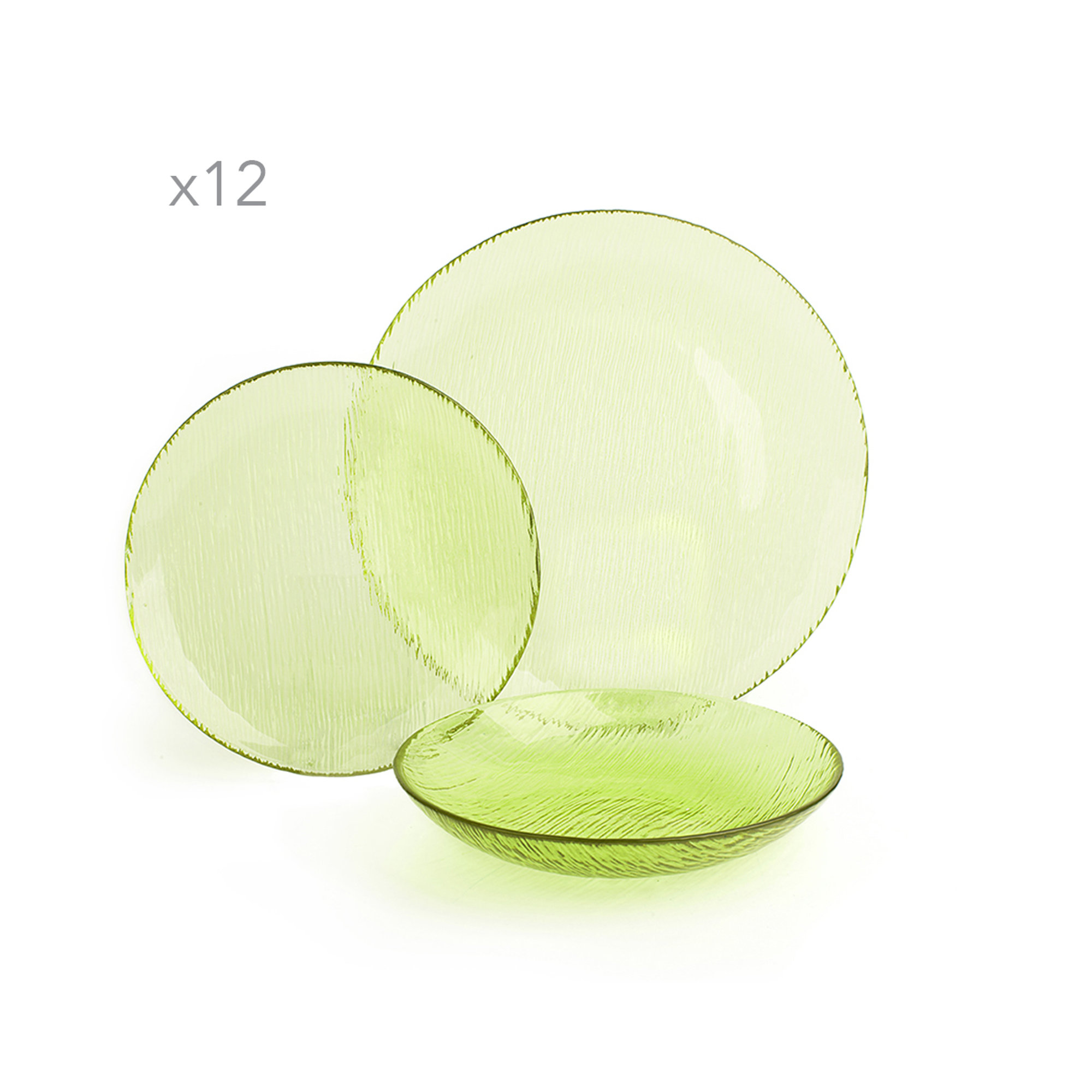 Servizio piatti 12pz Scratch, verde La tavola di primavera vista0