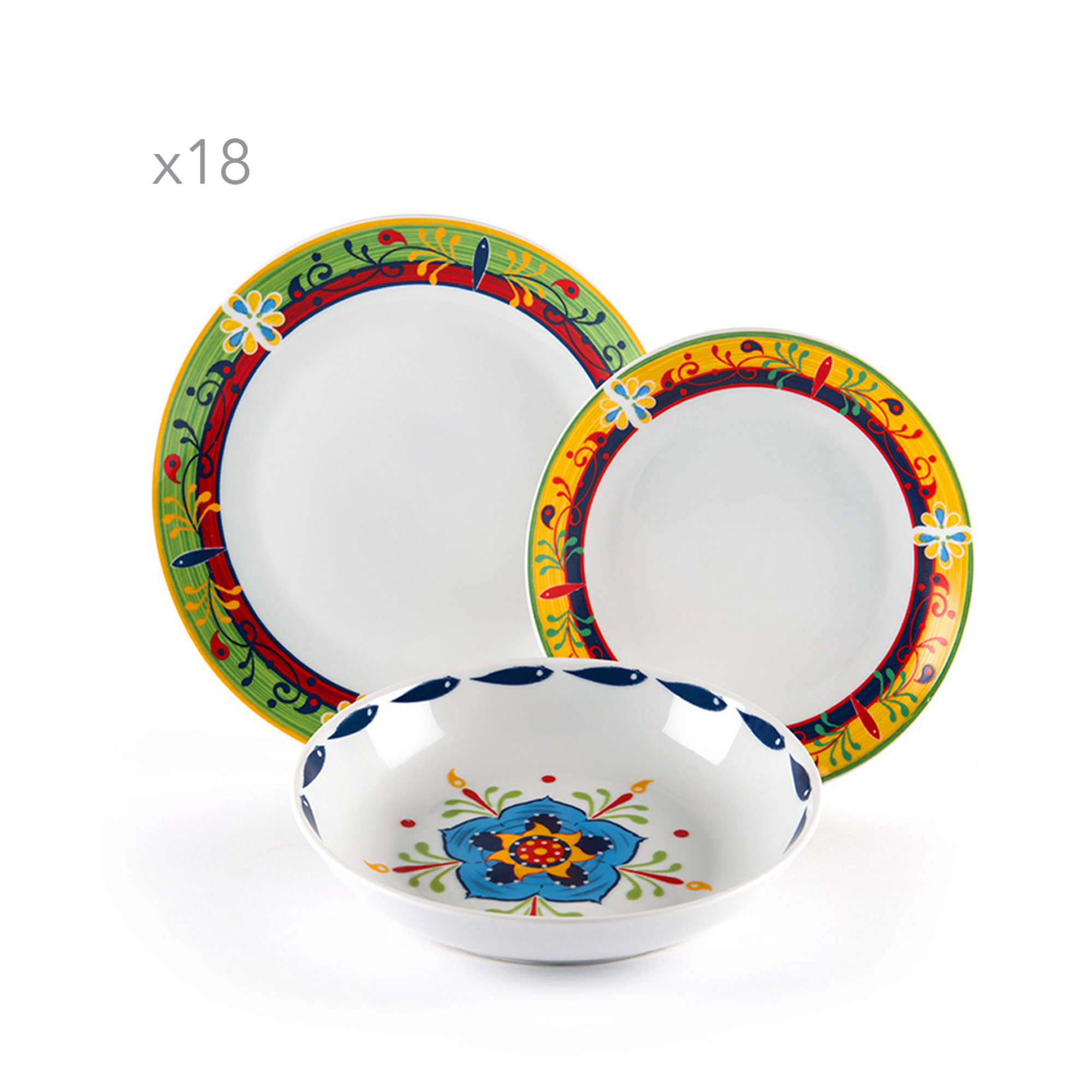 Servizio Tavola 18pz Tex Mex La tavola di primavera vista0