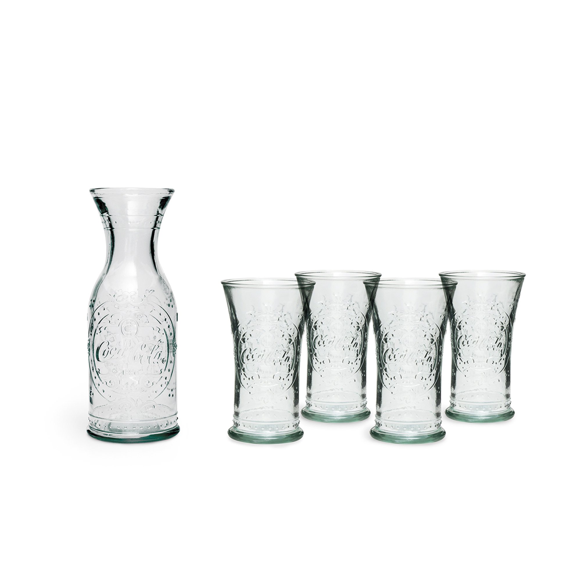 Set caraffa + 4 bicchieri Coca Cola vintage La tavola di primavera vista0