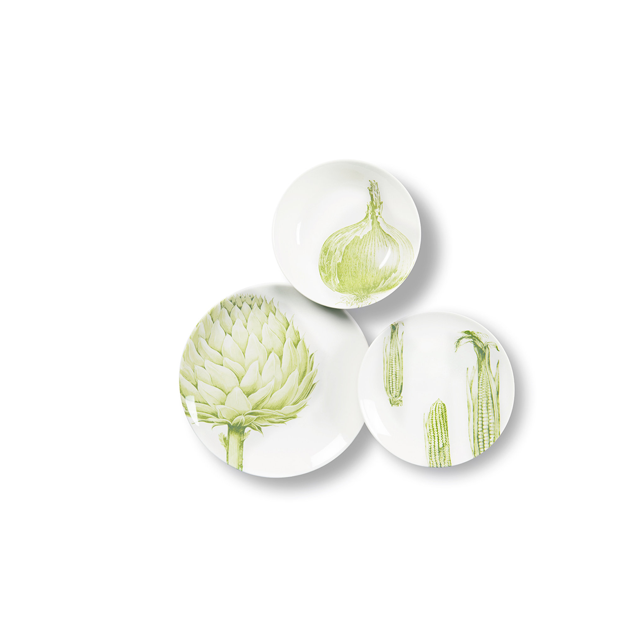 Posto tavola 3pz Faune&Flore decoro nr.4 verde, Orto La tavola di primavera vista1