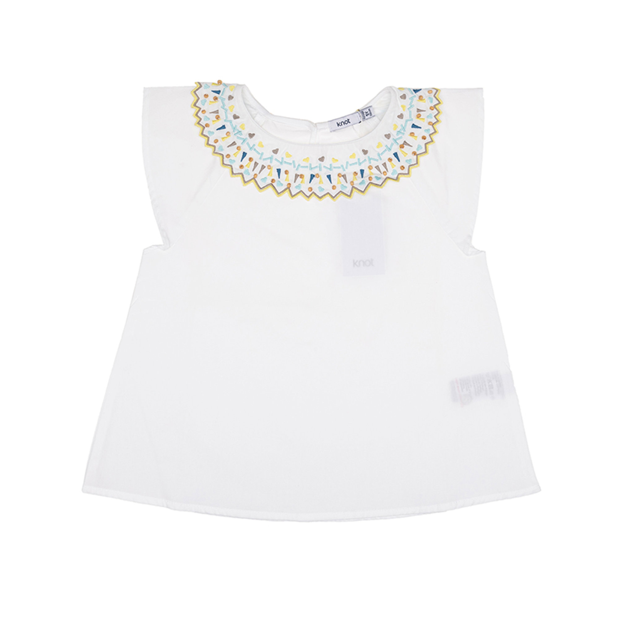 Blusa con colletto ricamato KNOT vista0