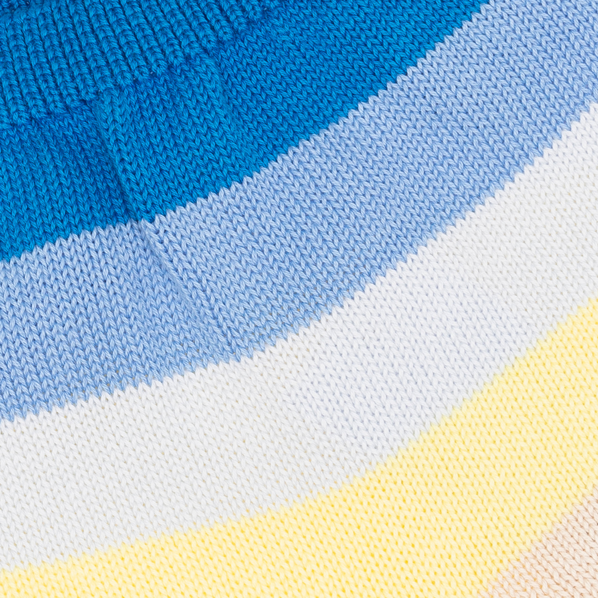 Shorts a righe blu e giallo KNOT vista2