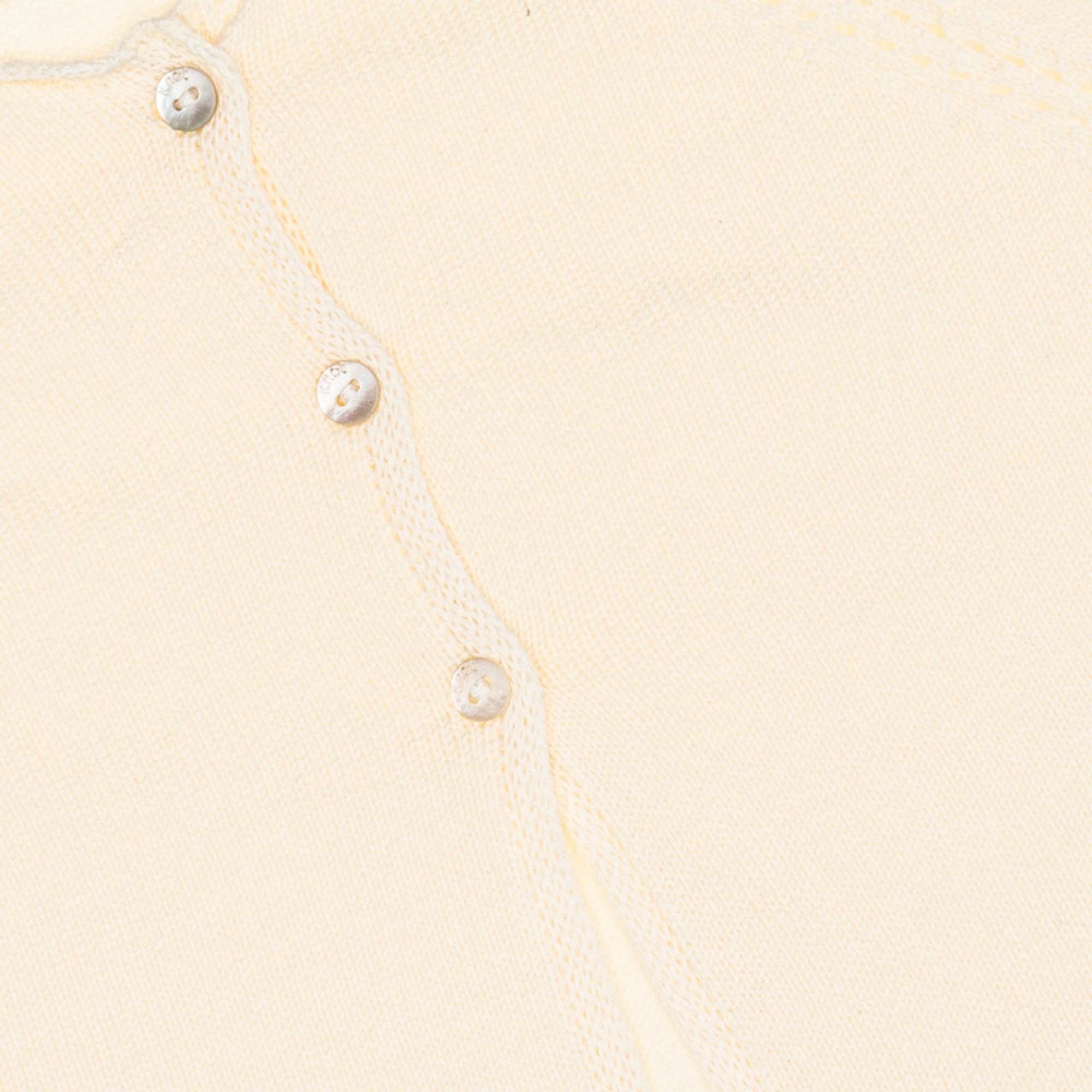 Cardigan in cotone smacchinato panna KNOT vista2