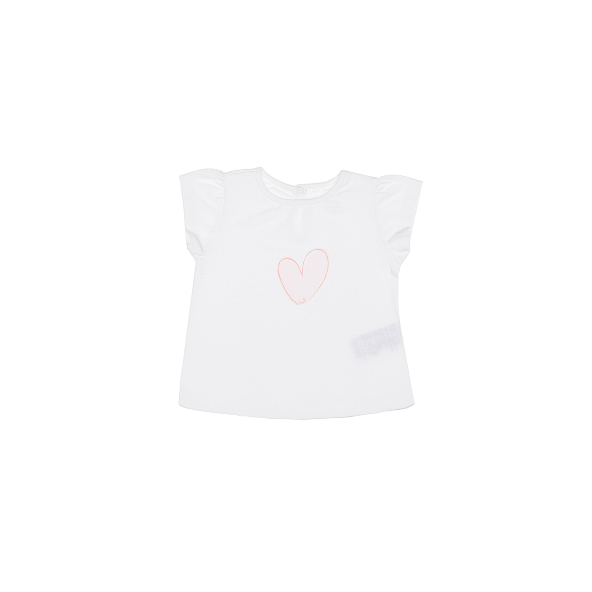 T-shirt con cuore bianca KNOT vista0