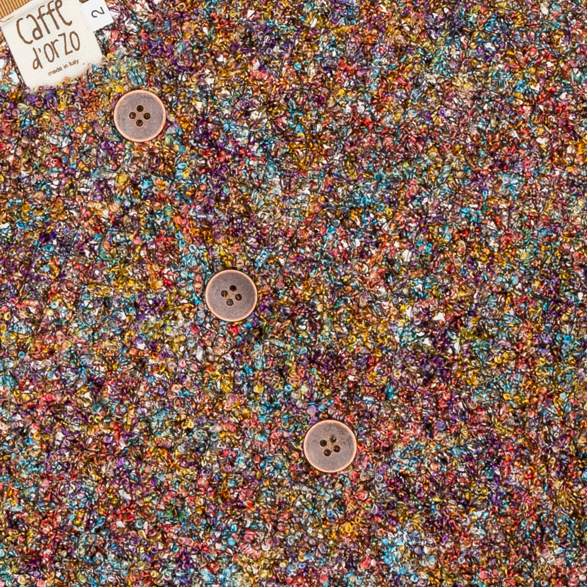 Cardigan in tessuto bouclè multicolor CAFFè D'ORZO vista2