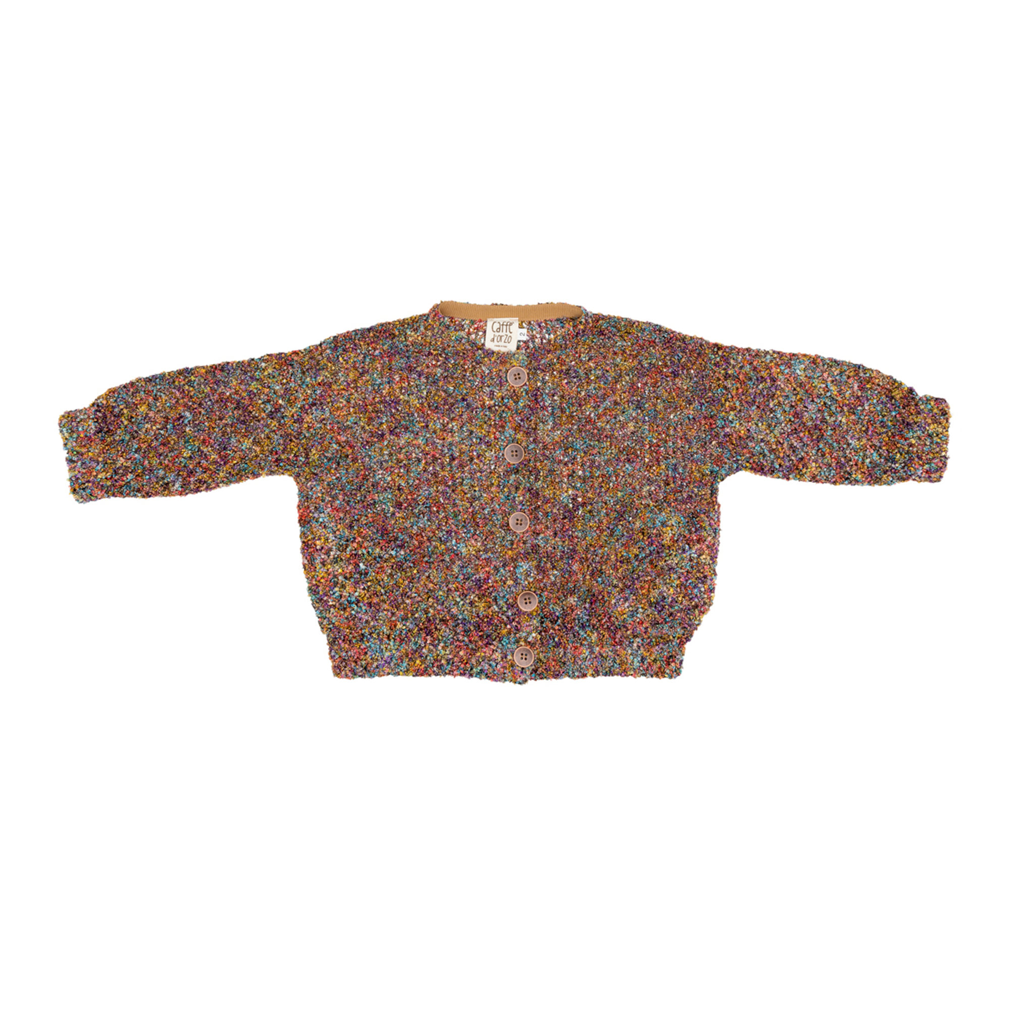 Cardigan in tessuto bouclè multicolor CAFFè D'ORZO vista0