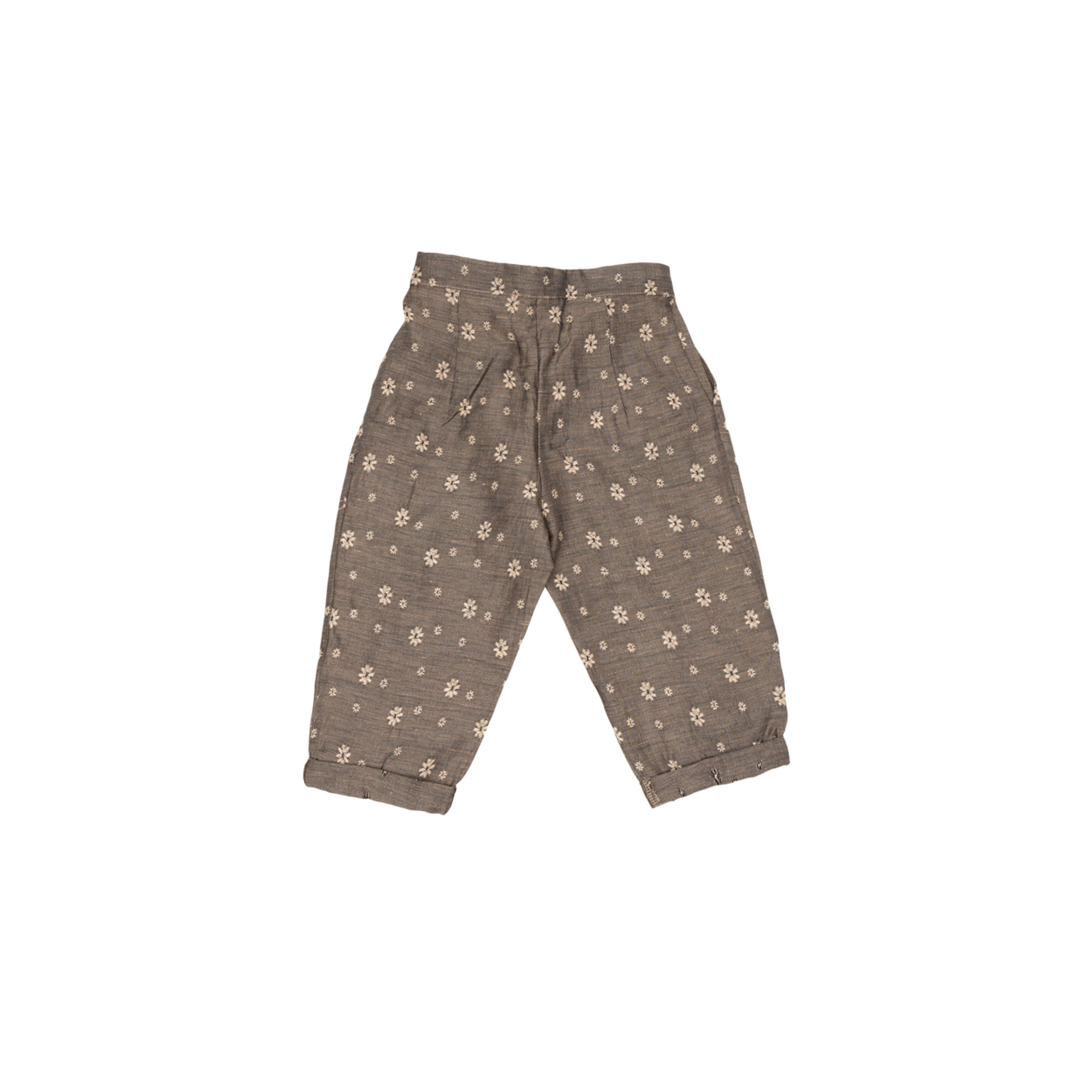 Pantaloni eleganti con fiori ricamati CAFFè D'ORZO vista1