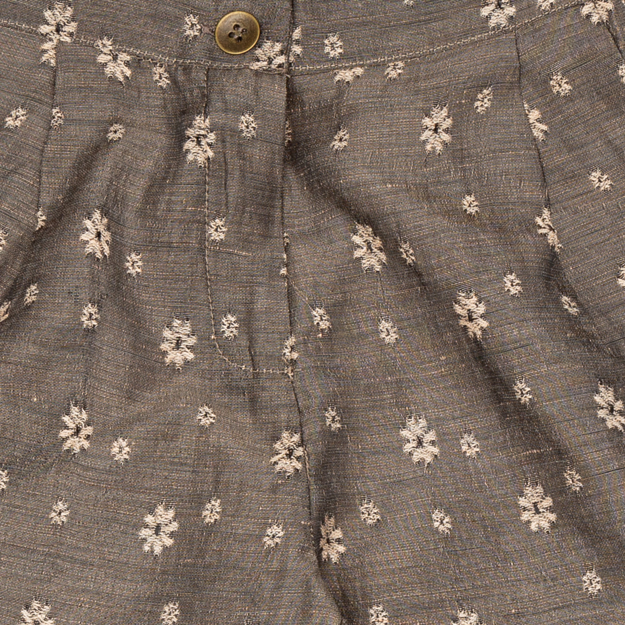 Pantaloni eleganti con fiori ricamati CAFFè D'ORZO vista2