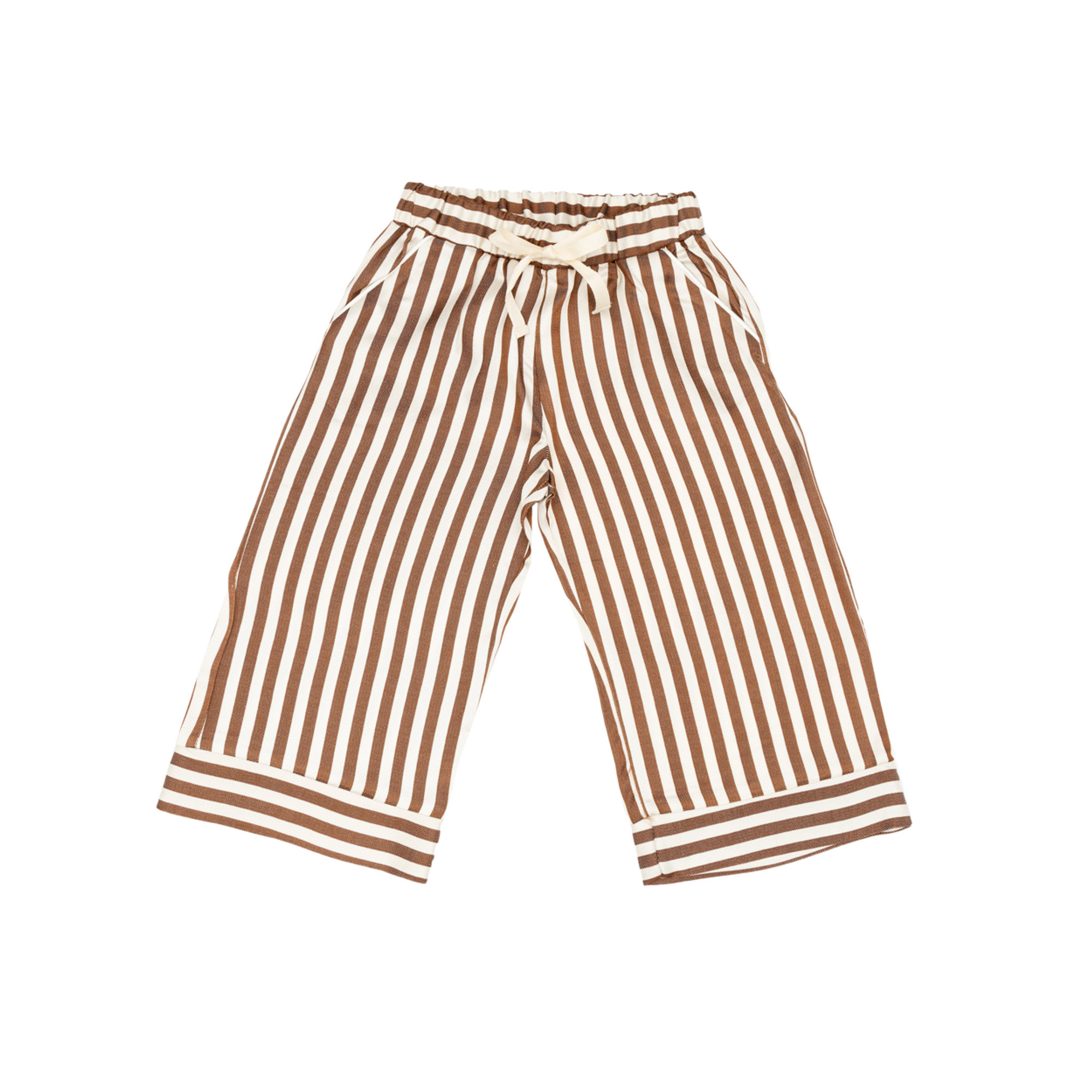 Pantaloni ampi in drill seta rigati multicolor CAFFè D'ORZO vista0