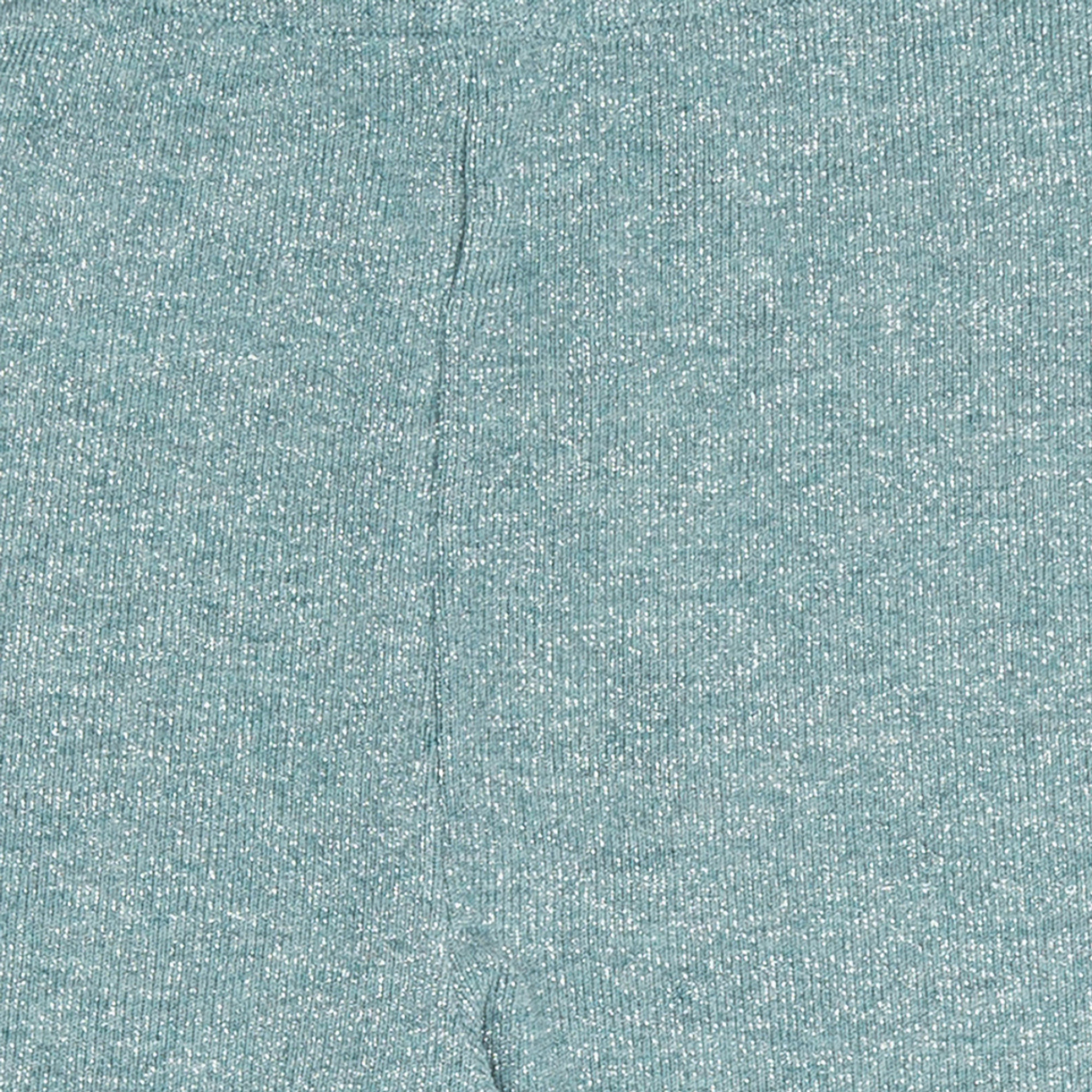 Pantalone morbido verde acqua con fili lurex CAFFè D'ORZO vista2