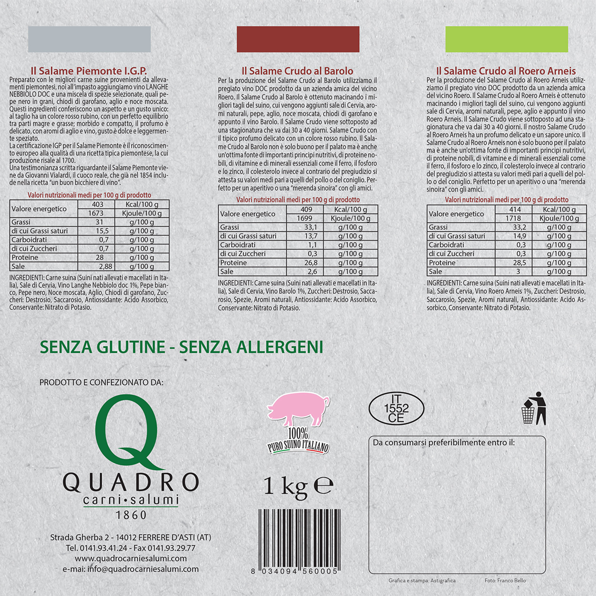 Scatola degustazione - 3 Salami Quadro Carni e Salumi vista1