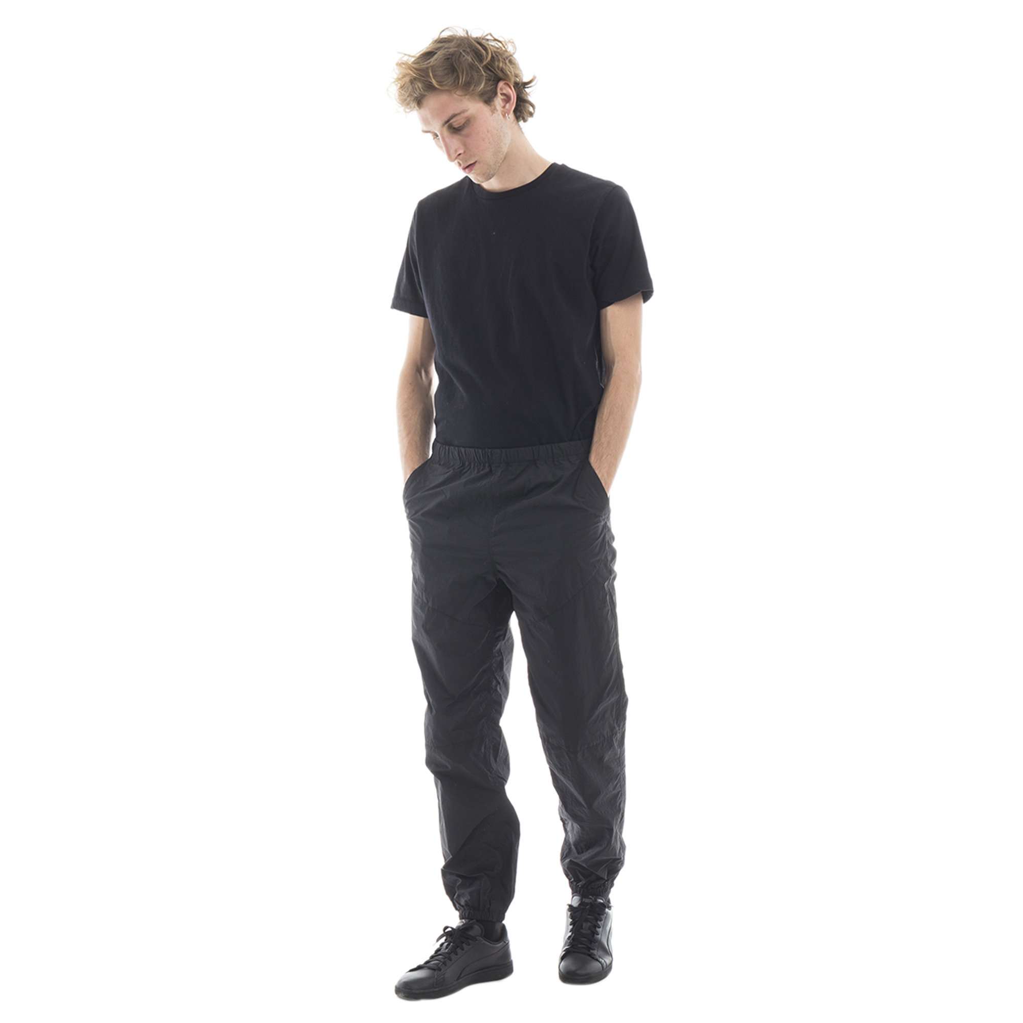 Pantaloni in nylon Woolrich neri Woolrich vista2