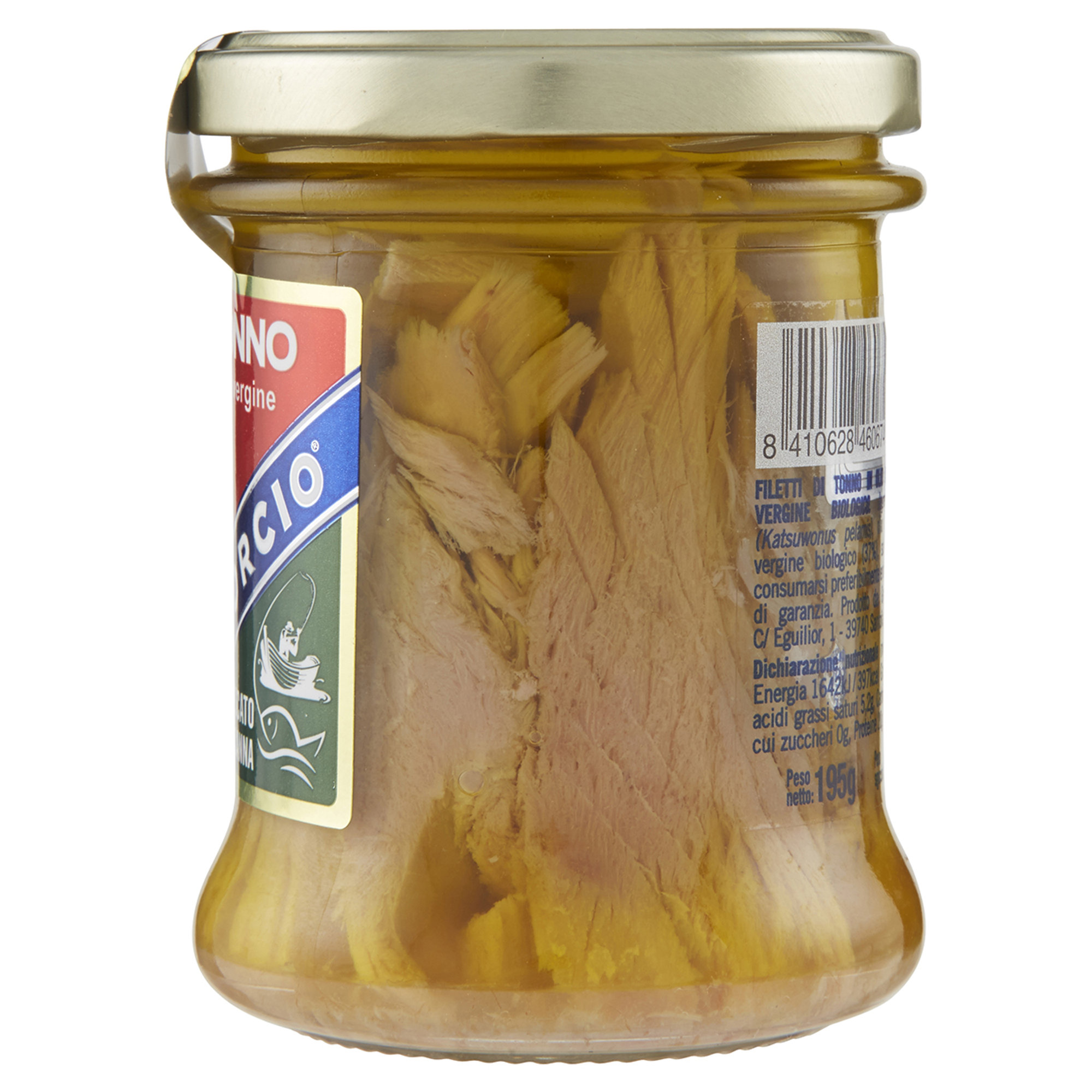 12 vasetti - Filetti di Tonno BIO in olio EVO MSC pescato a canna da 195 gr Consorcio vista1