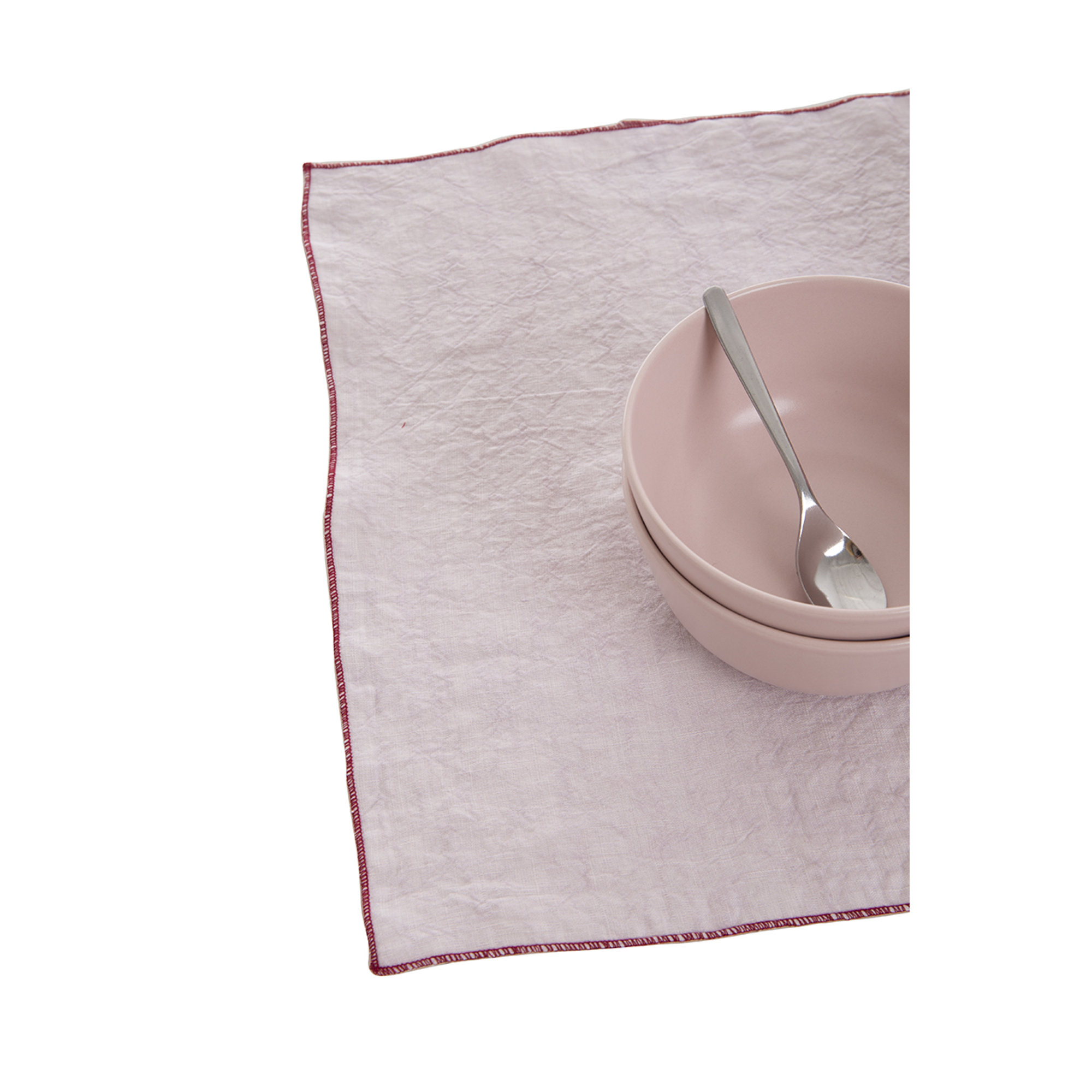 Set 2 amerikanische Platzsets aus reiner Steinwasch-Leinen, Incense Tovaglie & Runner vista1