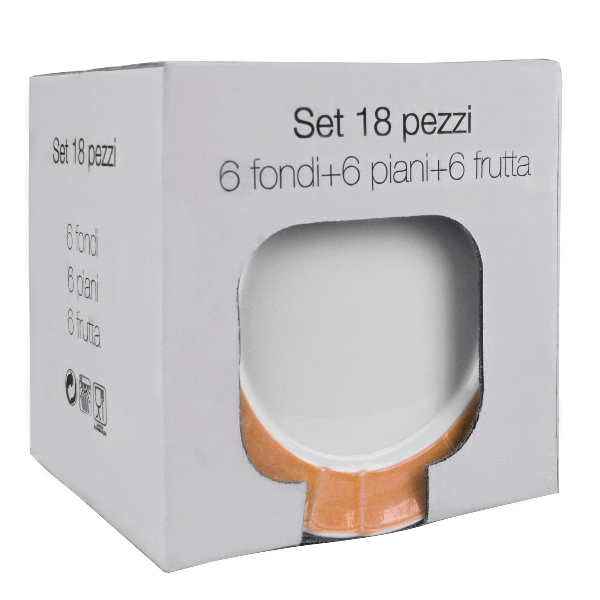 Juego de mesa Provence 18pcs banda mandarina Arcucci vista1
