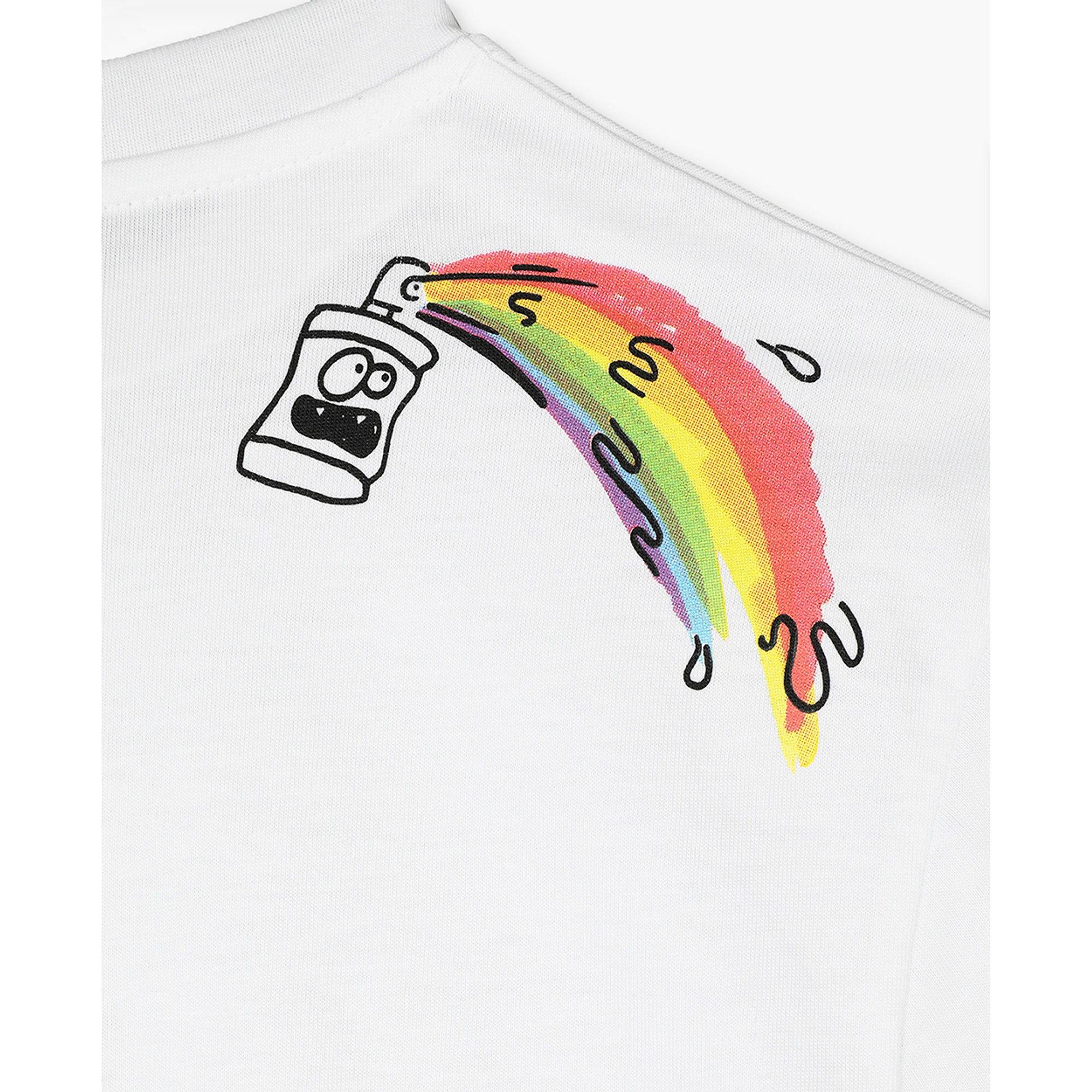 T-shirt bianca con stampa multicolor Stella McCartney vista2