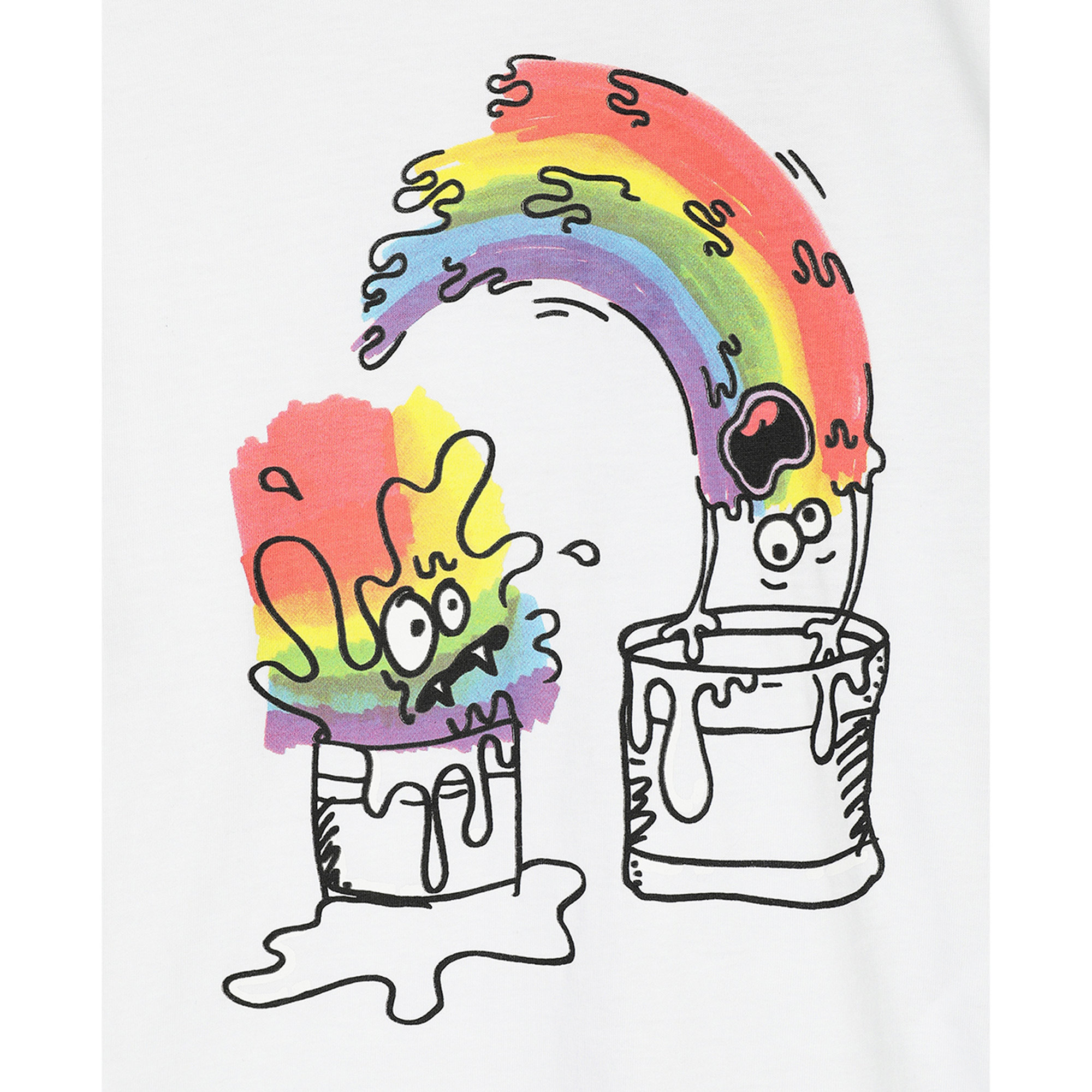 T-shirt bianca con stampa multicolor Stella McCartney vista0