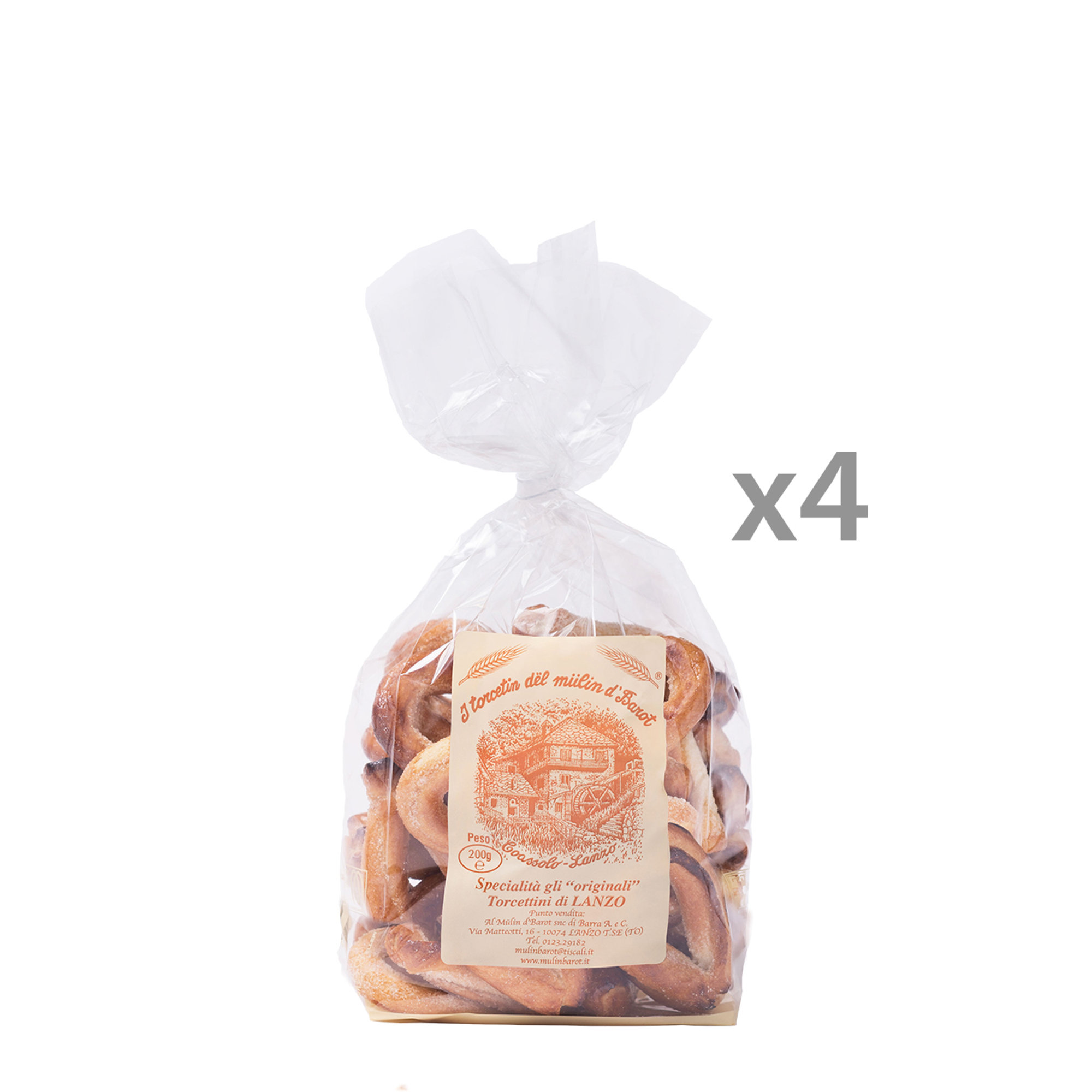 4 sacchetti - Torcetti di Lanzo da 200 gr Mulin d'Barot vista0