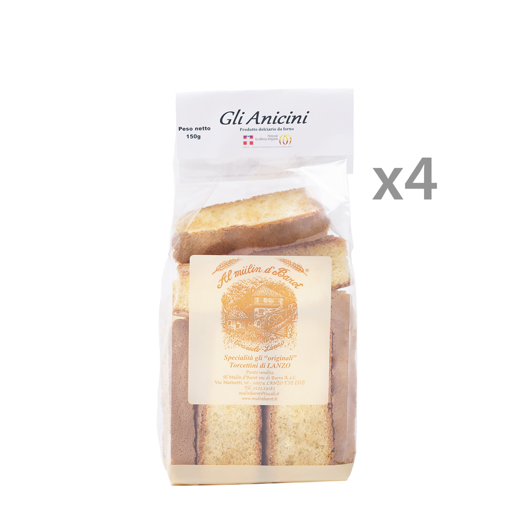 4 sacchetti - Anicini da 150 g Mulin d'Barot vista0