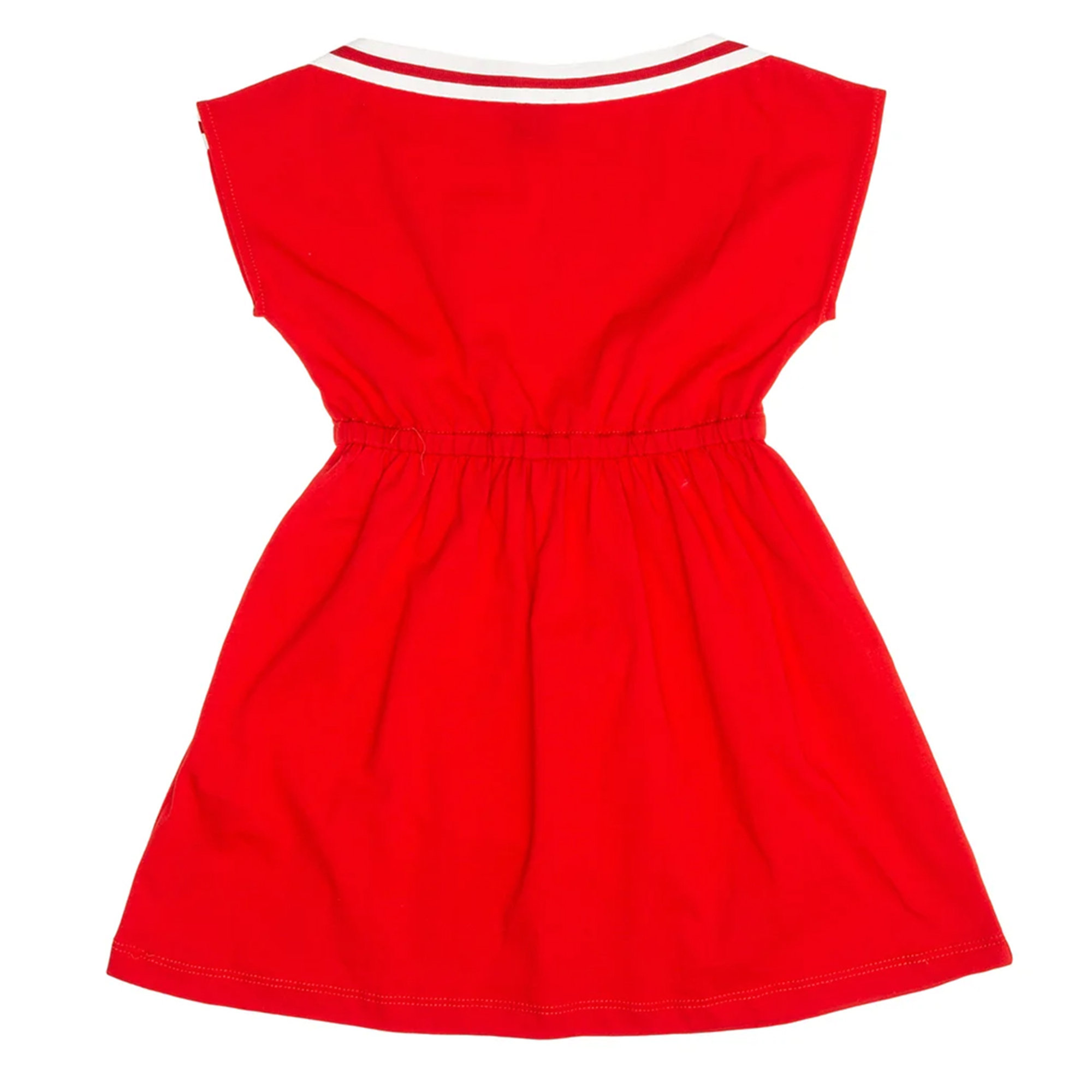 Abito rosso in cotone con scollo a barchetta Please  vista0