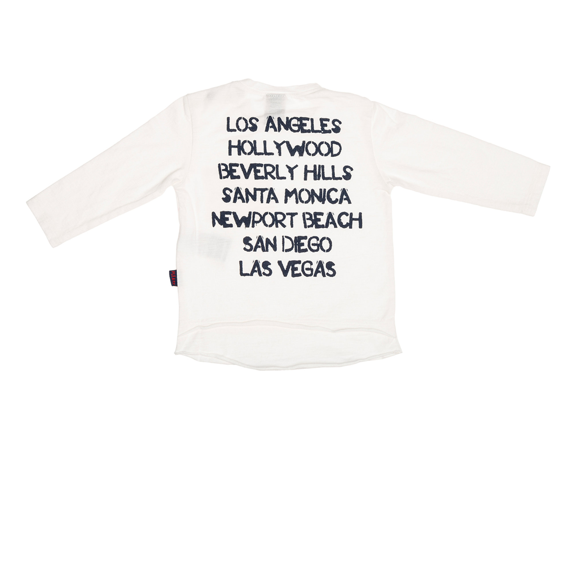 T-shirt a maniche lunghe con stampa sul retro Please  vista2