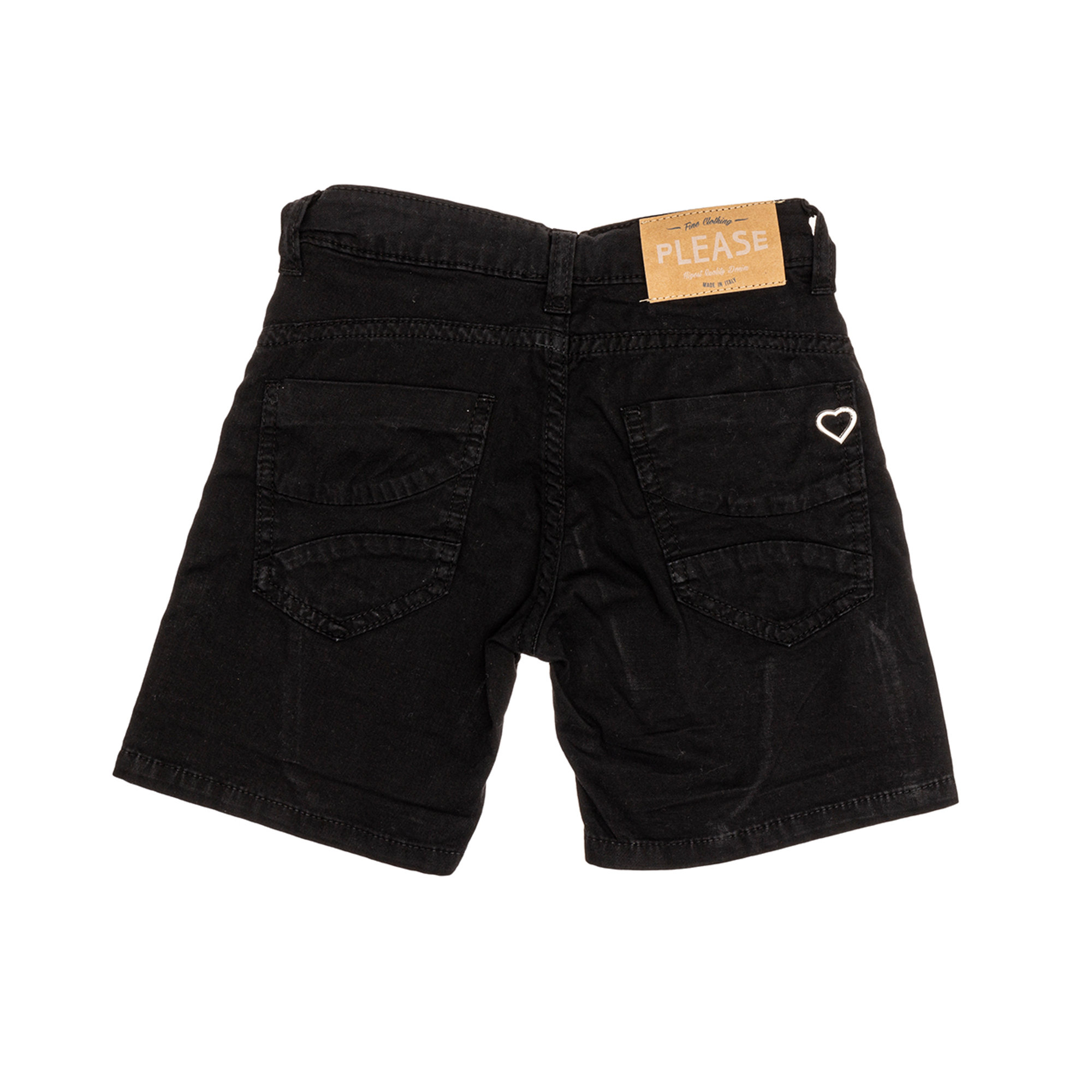 Short nero con gamba larga effetto gonna Please  vista1