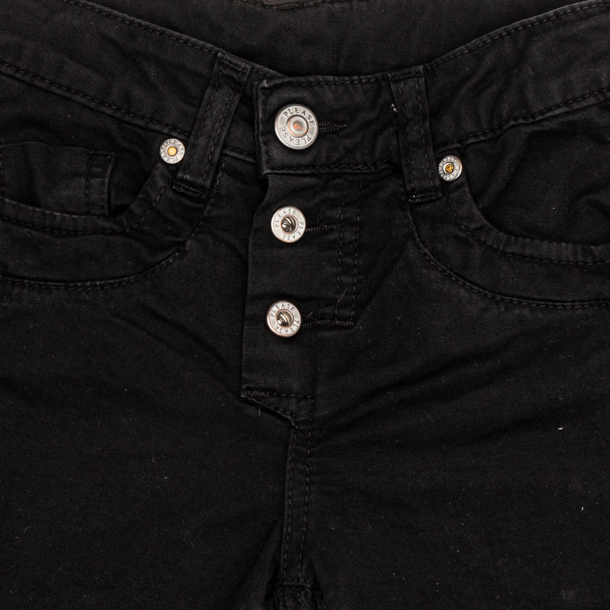 Short nero con gamba larga effetto gonna Please  vista2