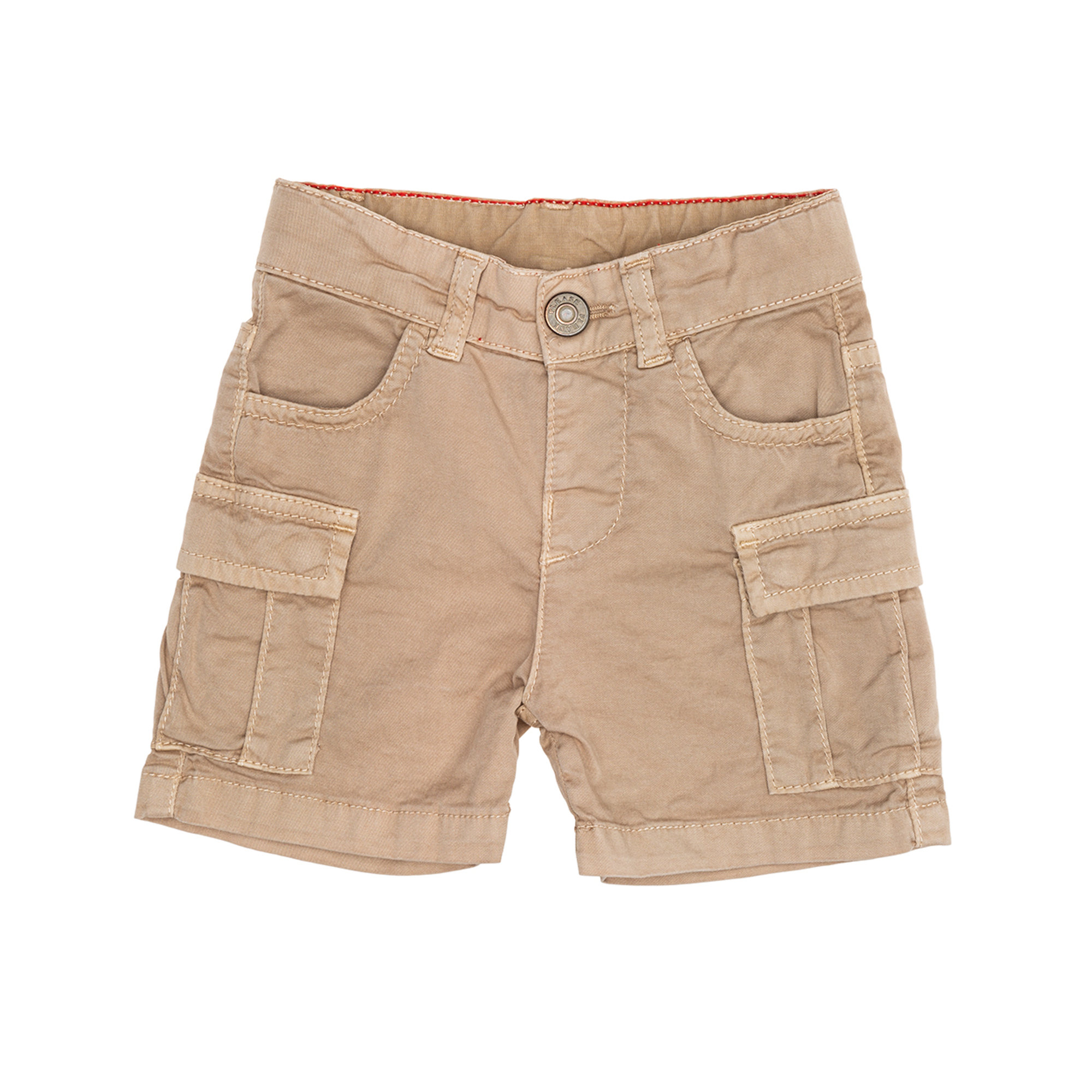 Short cargo tinto in capo beige con tasconi laterali Please  vista0