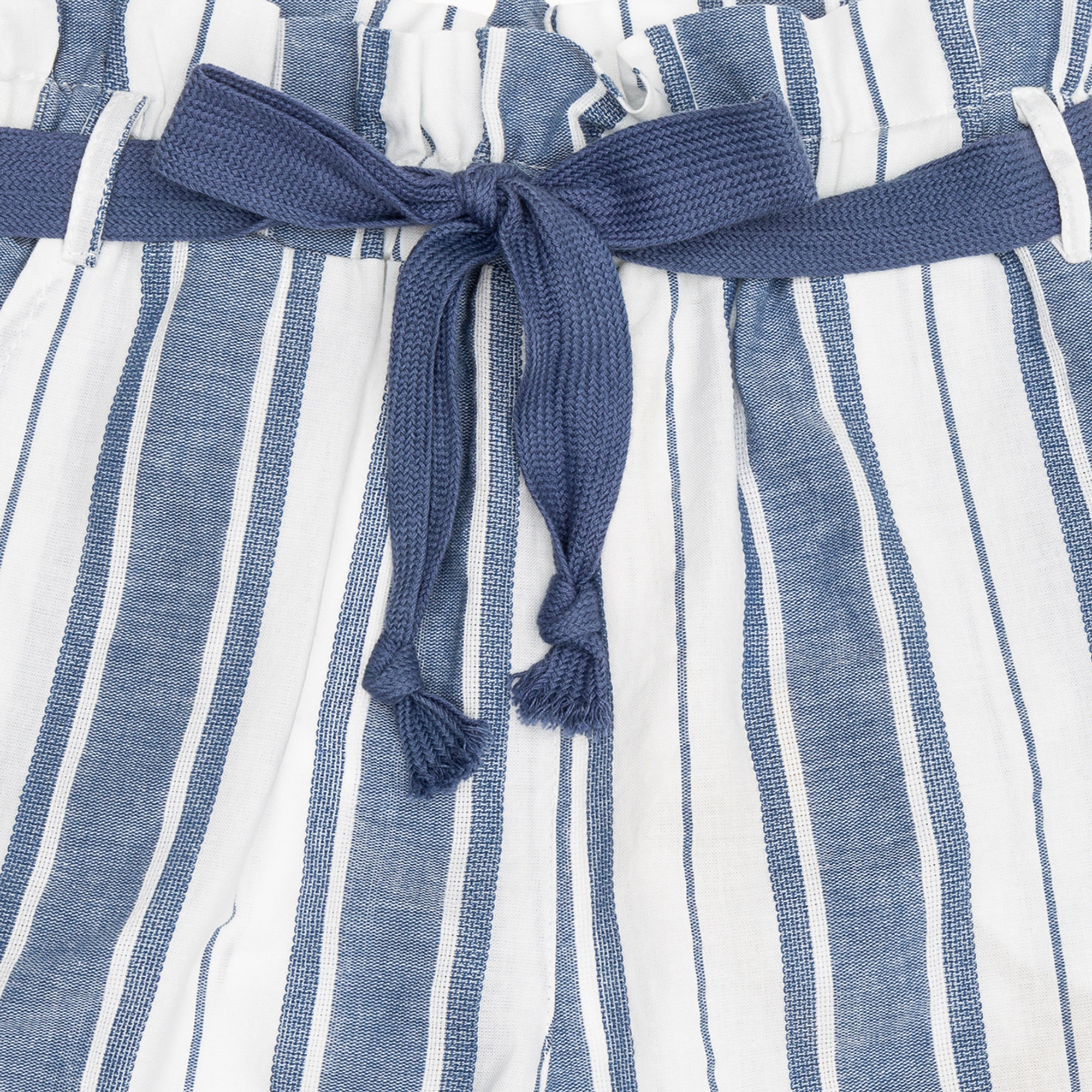 Short a righe in cotone con cintura Please  vista2