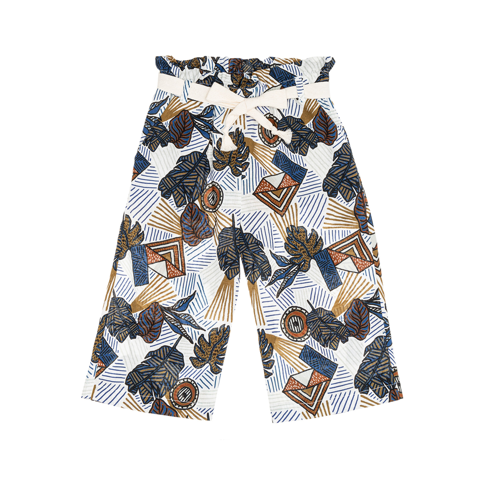 Pantalone largo multicolor con cintura Please  vista0
