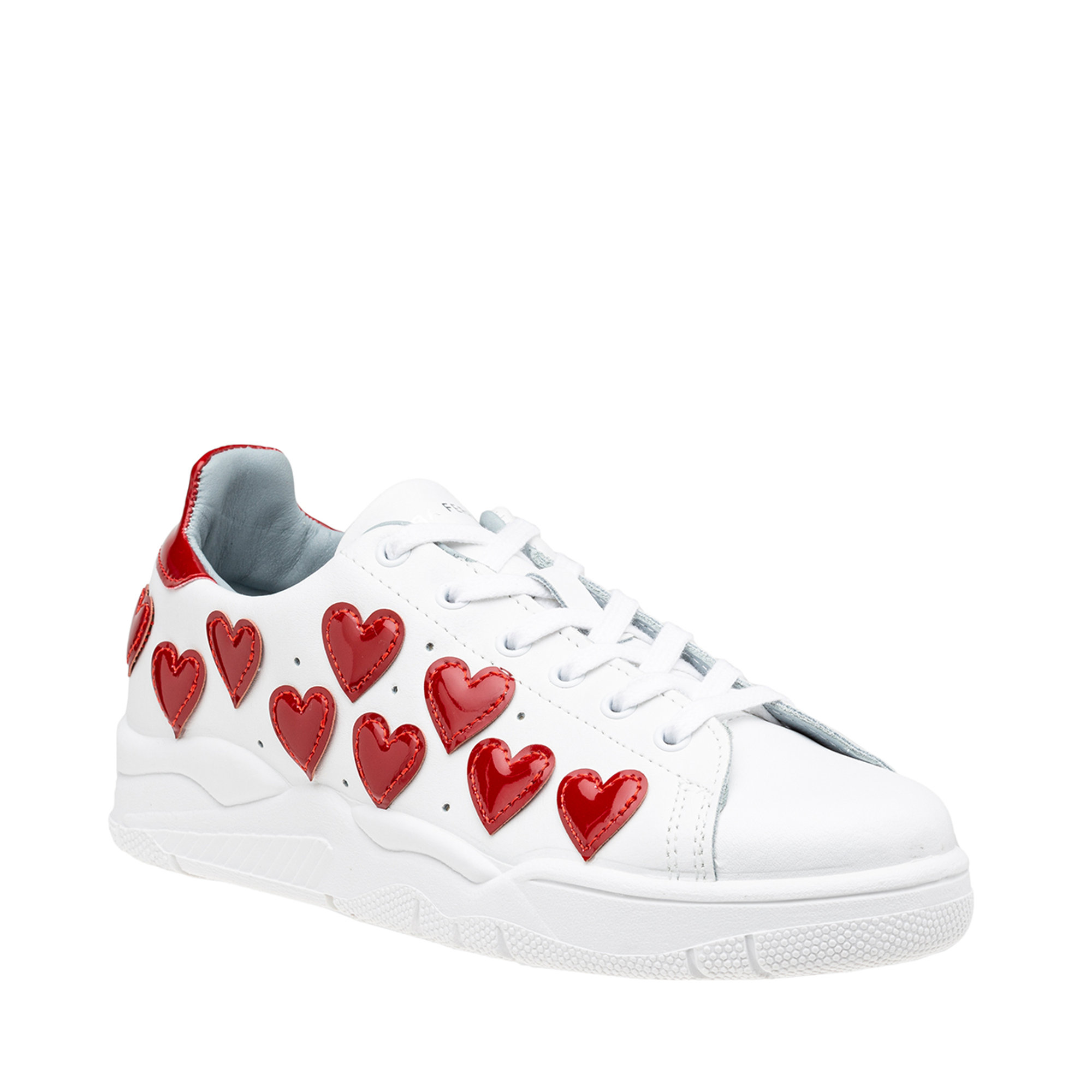 Sneakers con cuori bianche e rosse Chiara Ferragni  vista2