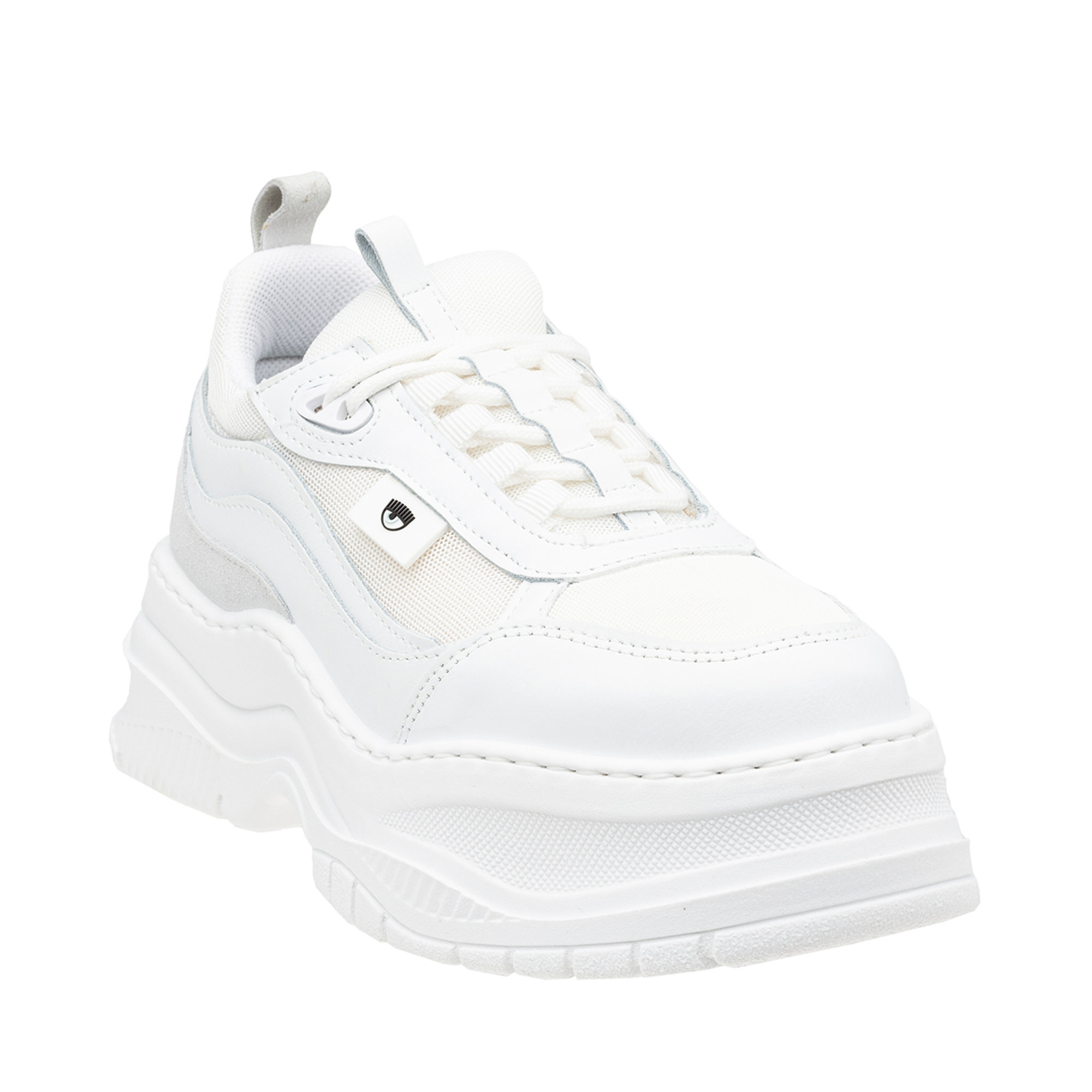 Army Sneakers Chiara Ferragni running in pelle e rete con maxi suola Chiara Ferragni  vista2
