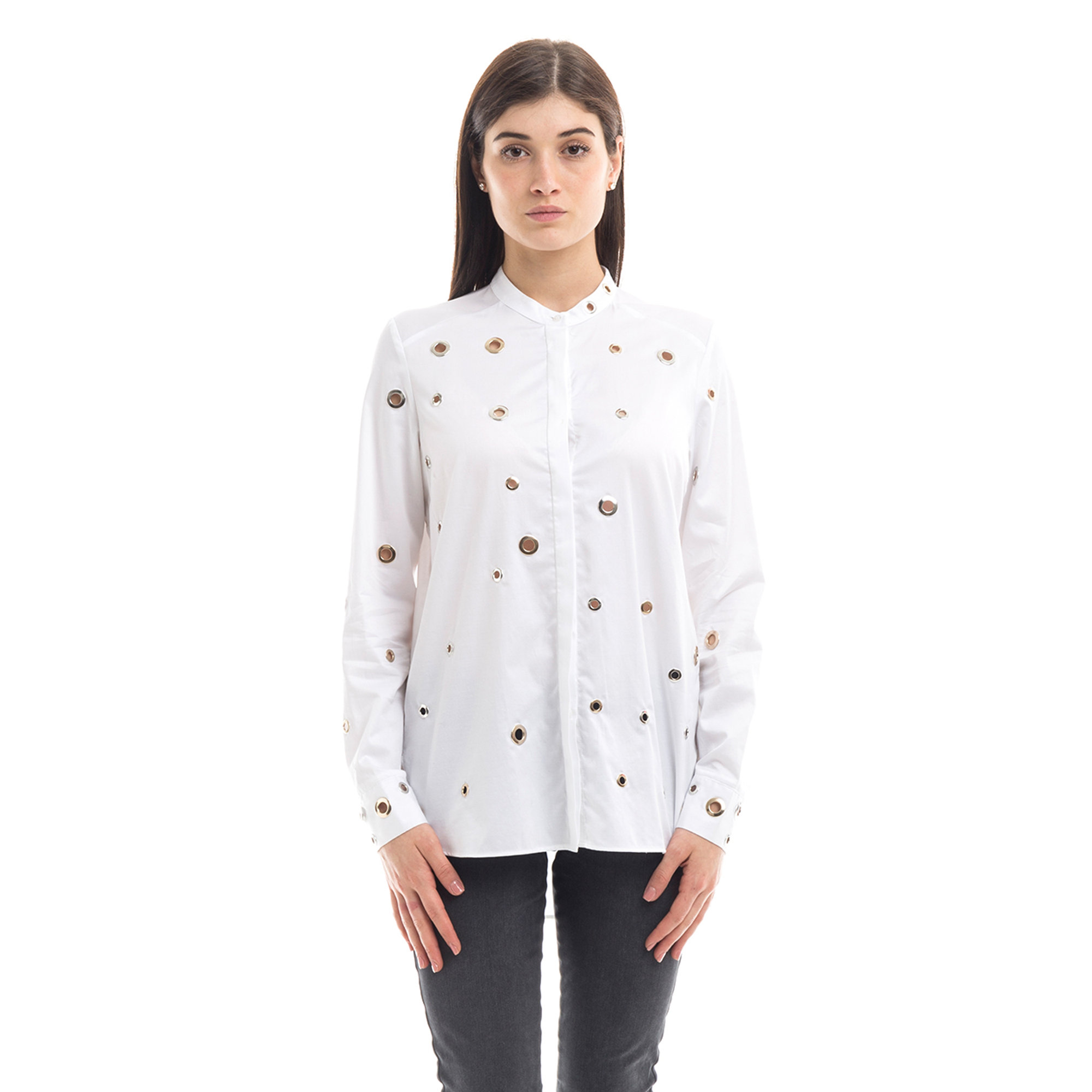 Camicia con borchie ad anello bianca Guess  vista0