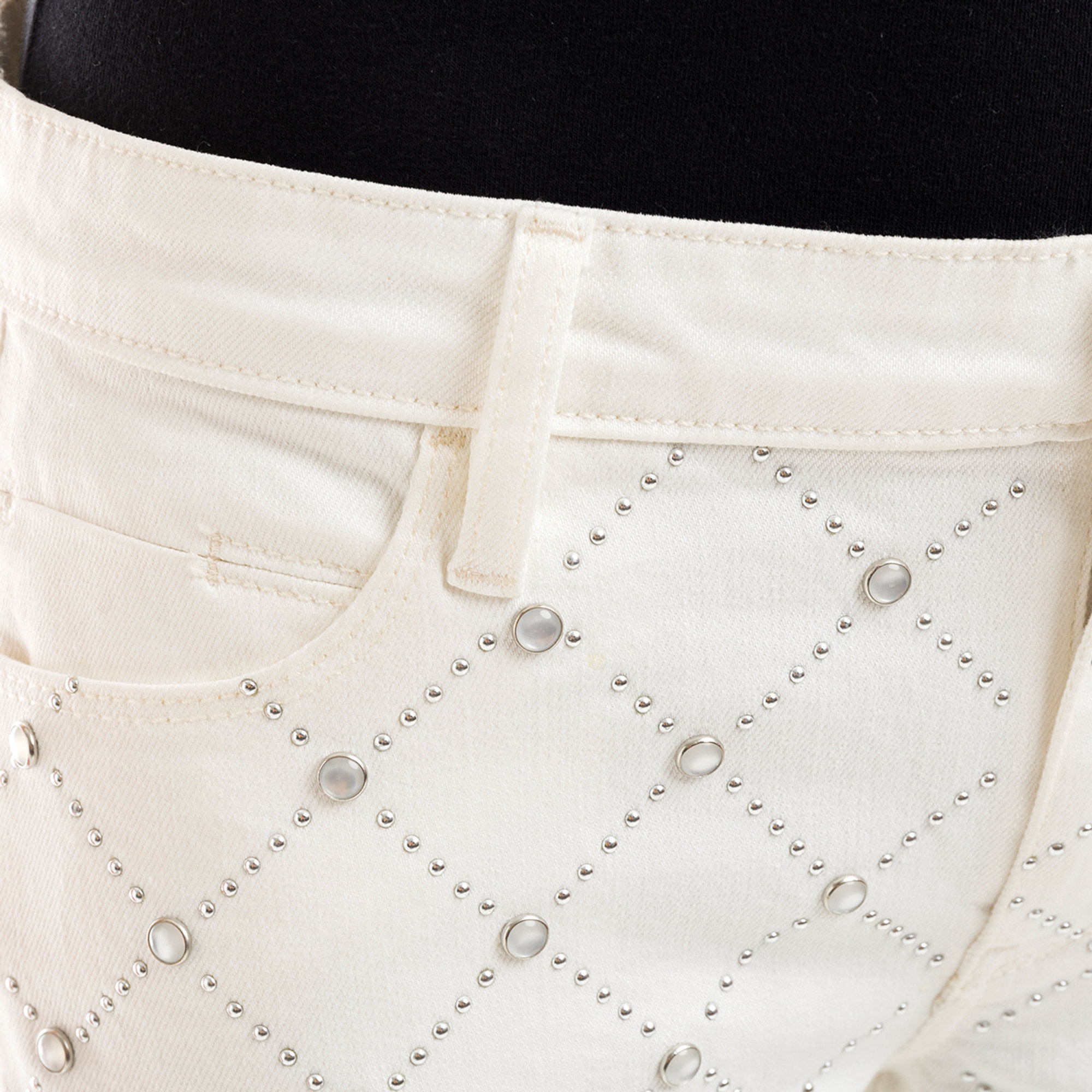 Jeans con borchie panna Guess  vista2