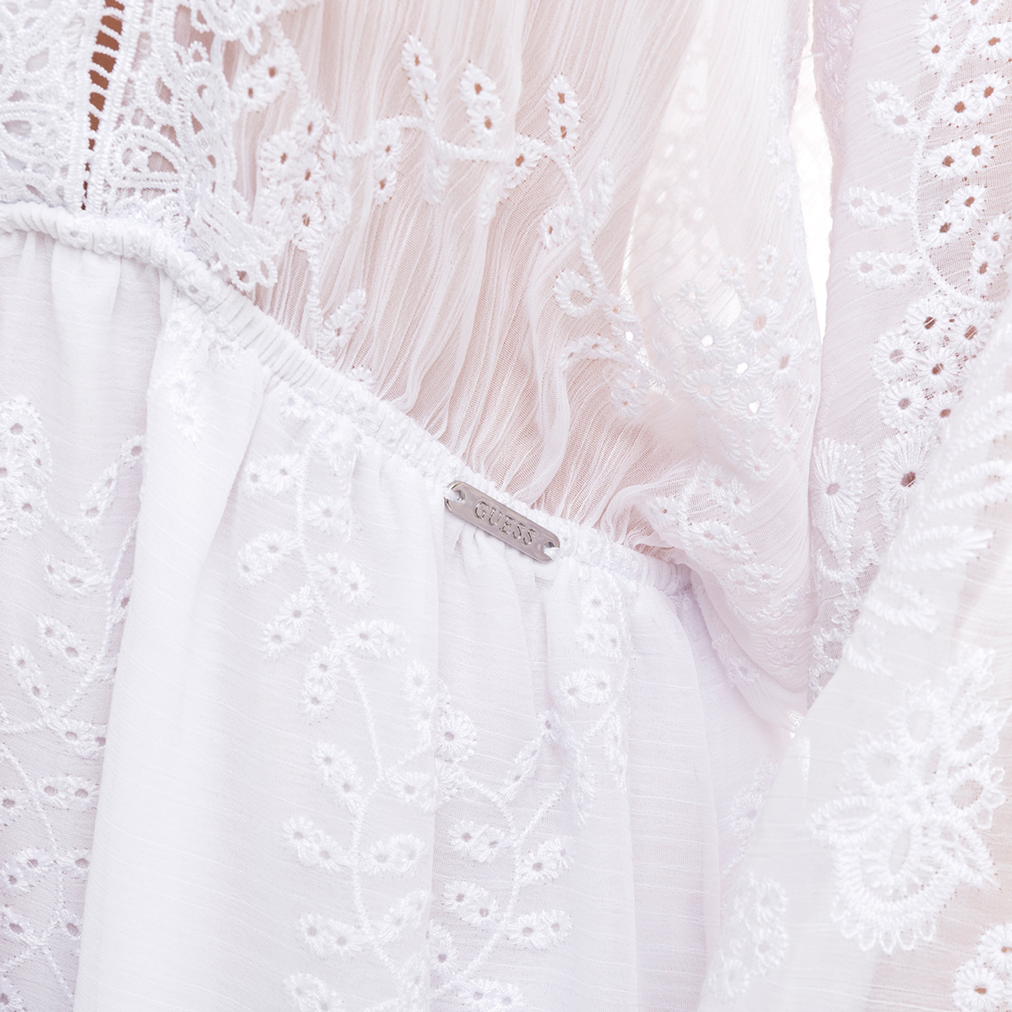 Abito ricamo sangallo bianco Guess  vista3