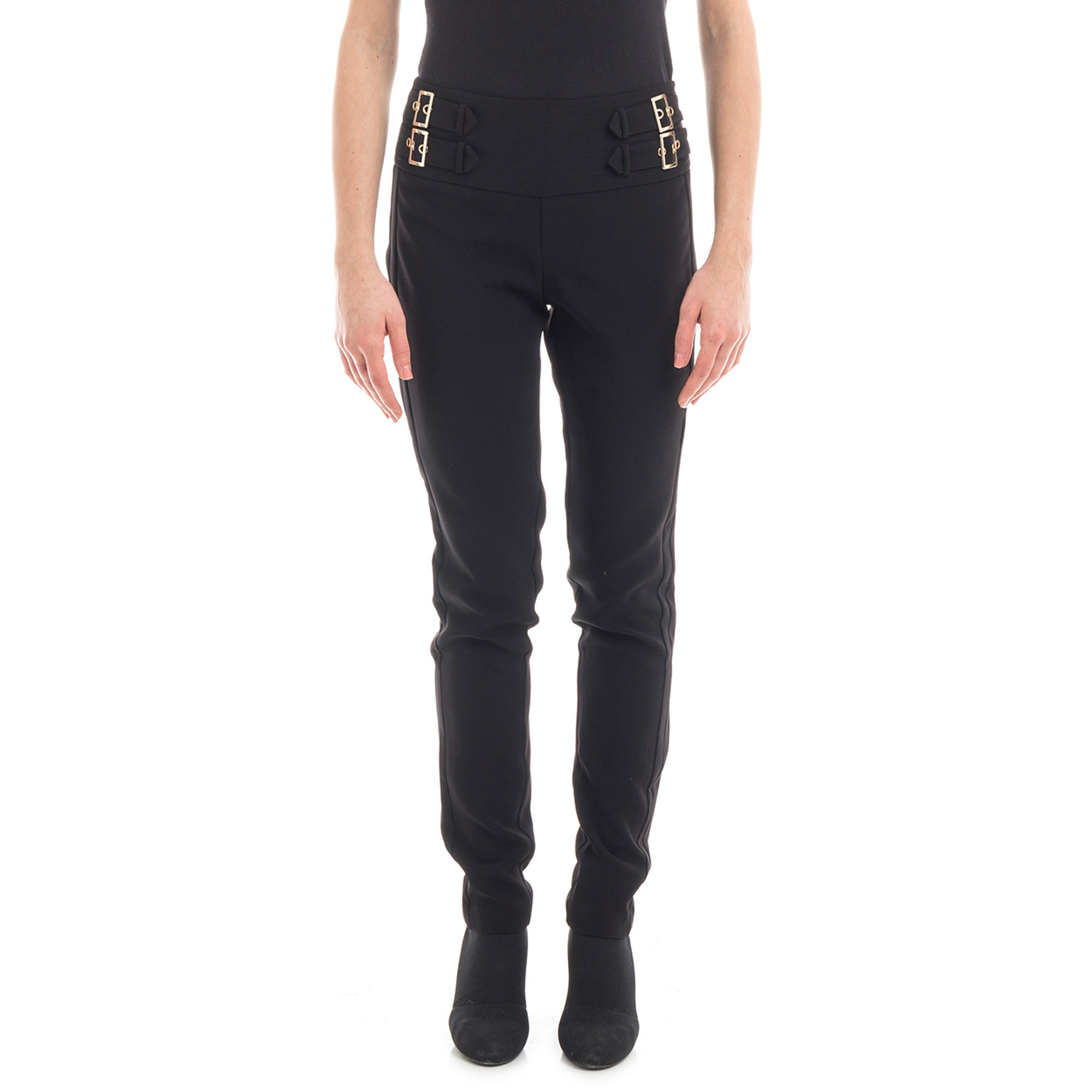Pantaloni con maxi fibbie neri Guess  vista0