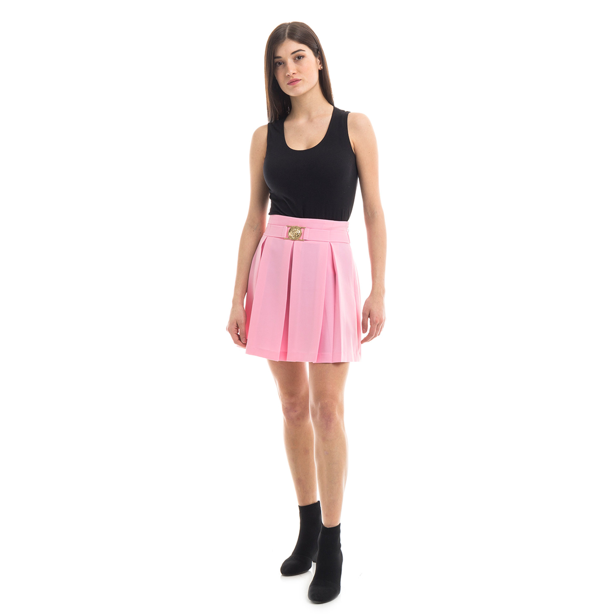 Minigonna con pieghe rosa shocking Guess  vista1