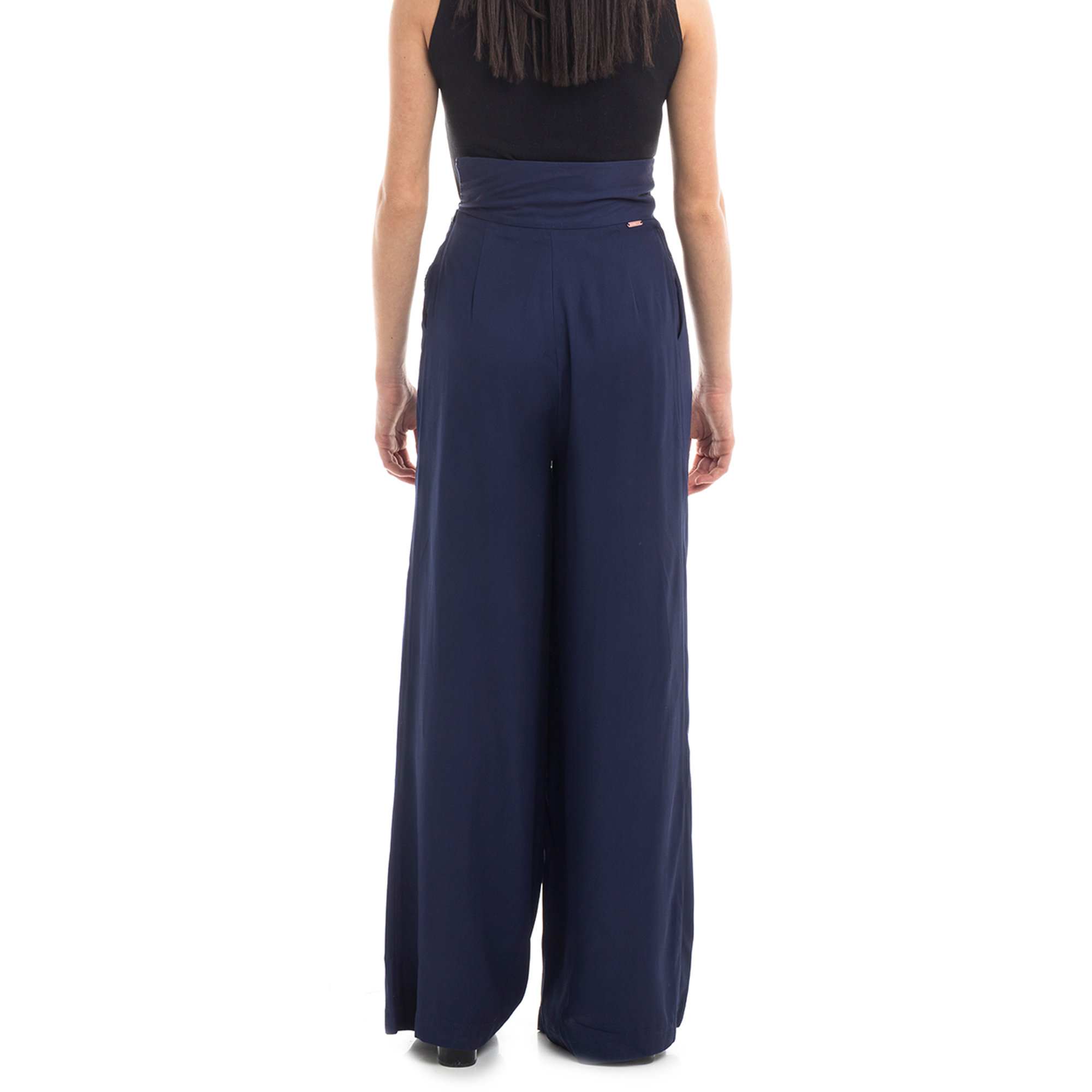 Pantaloni con dettaglio corsetto blu Guess  vista2